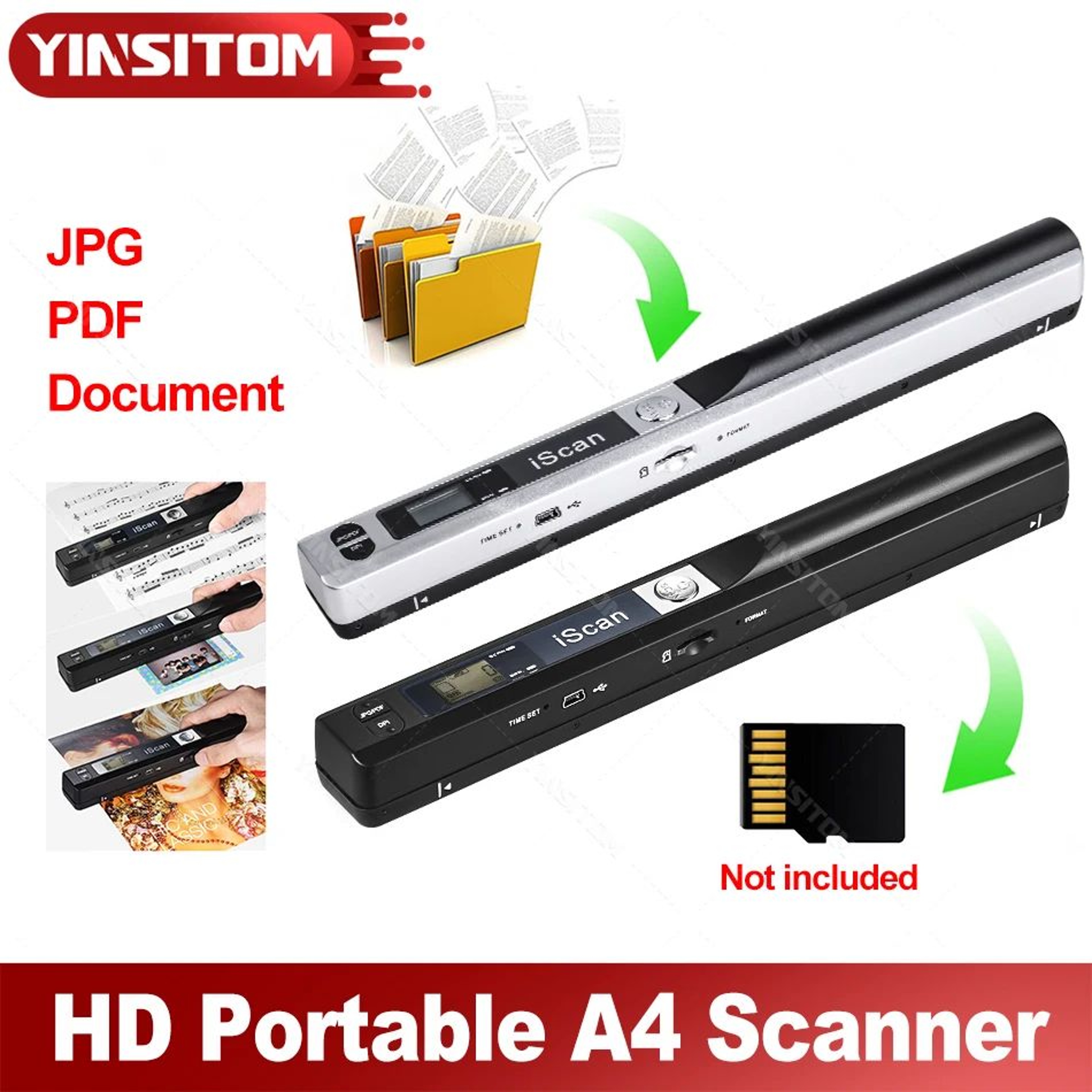 IScan01 Portable A4 Handheld Document Scanner 0