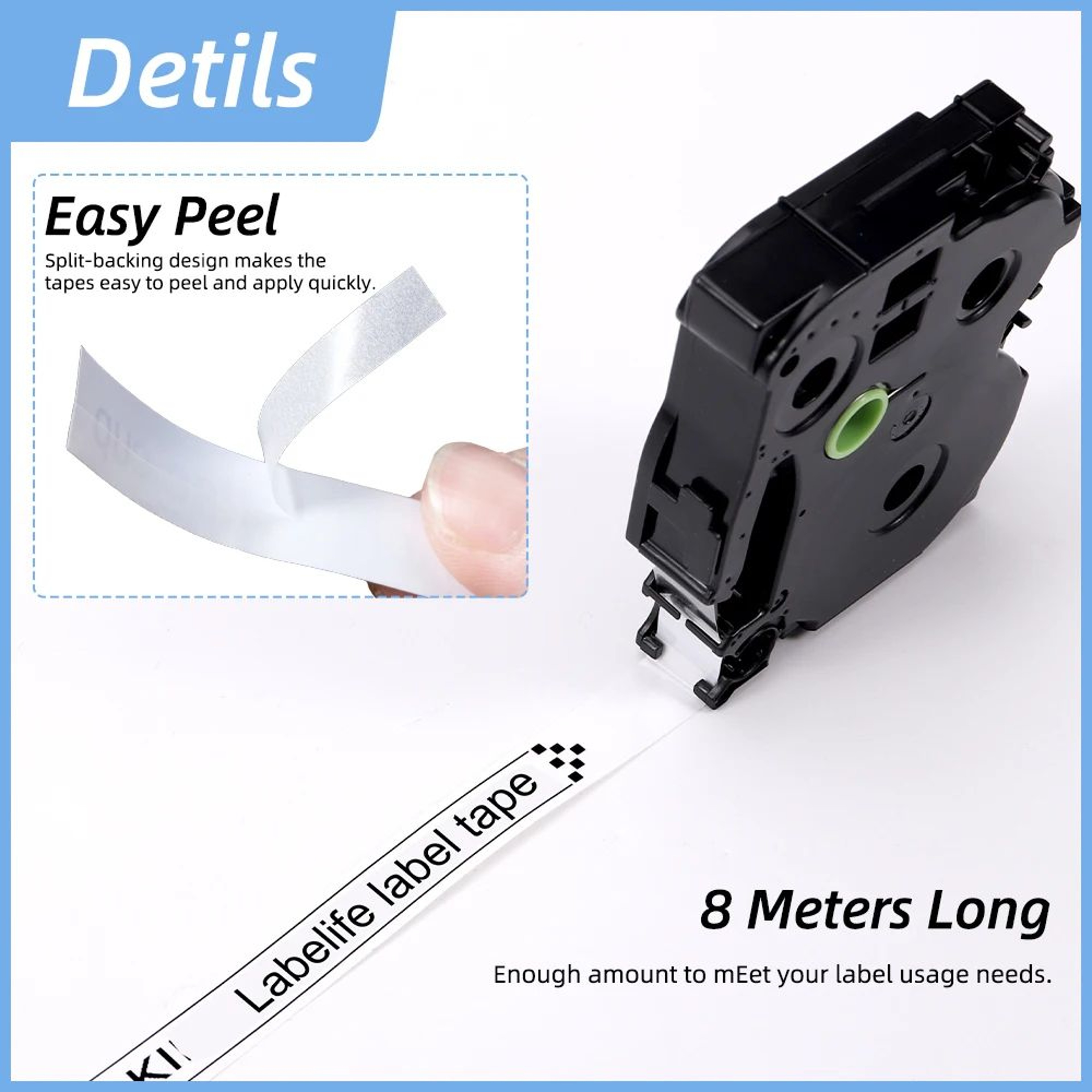 Multicolor Flexible Cable Label Tape Refill 0