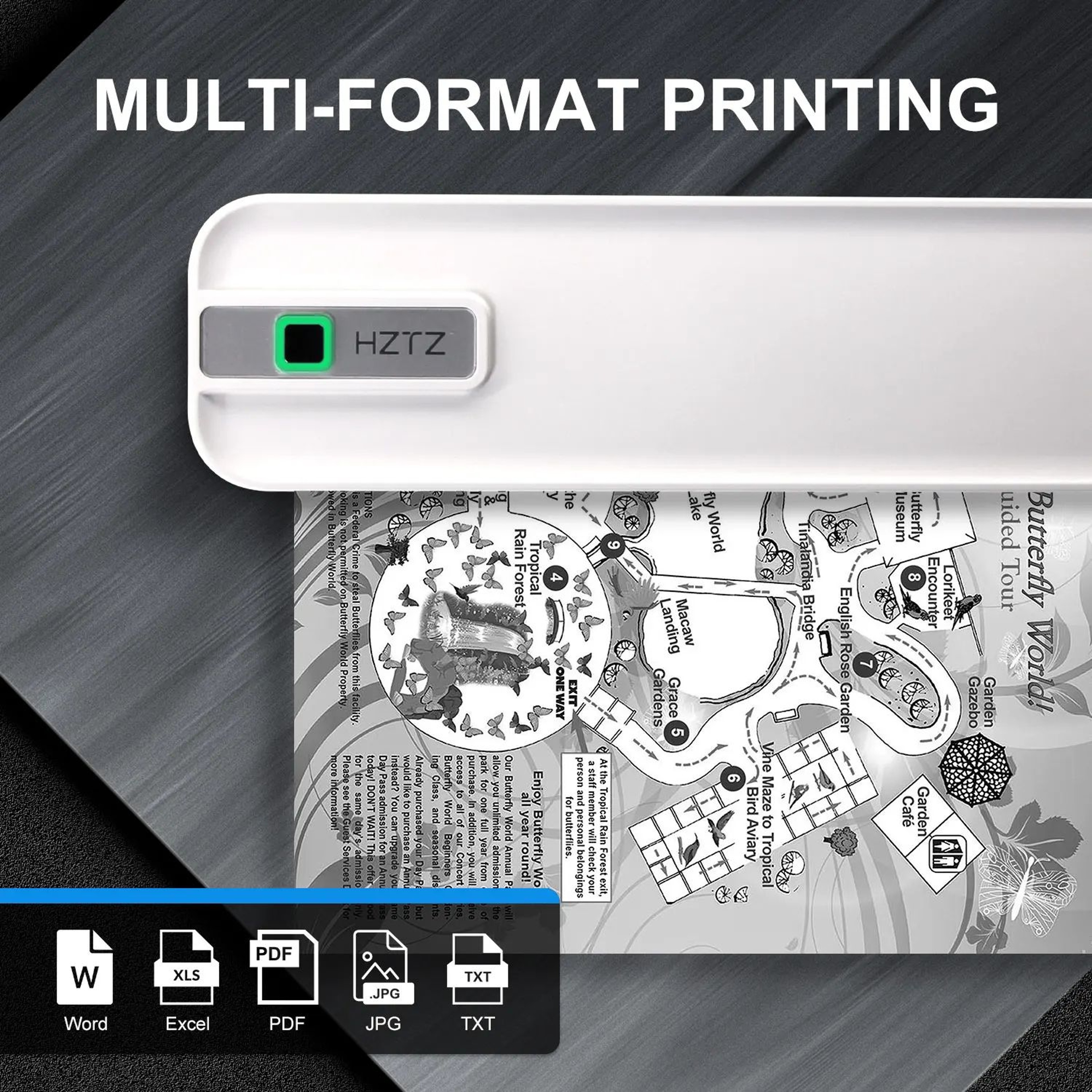 A4 Wireless Portable Thermal Printer 300DPI 0