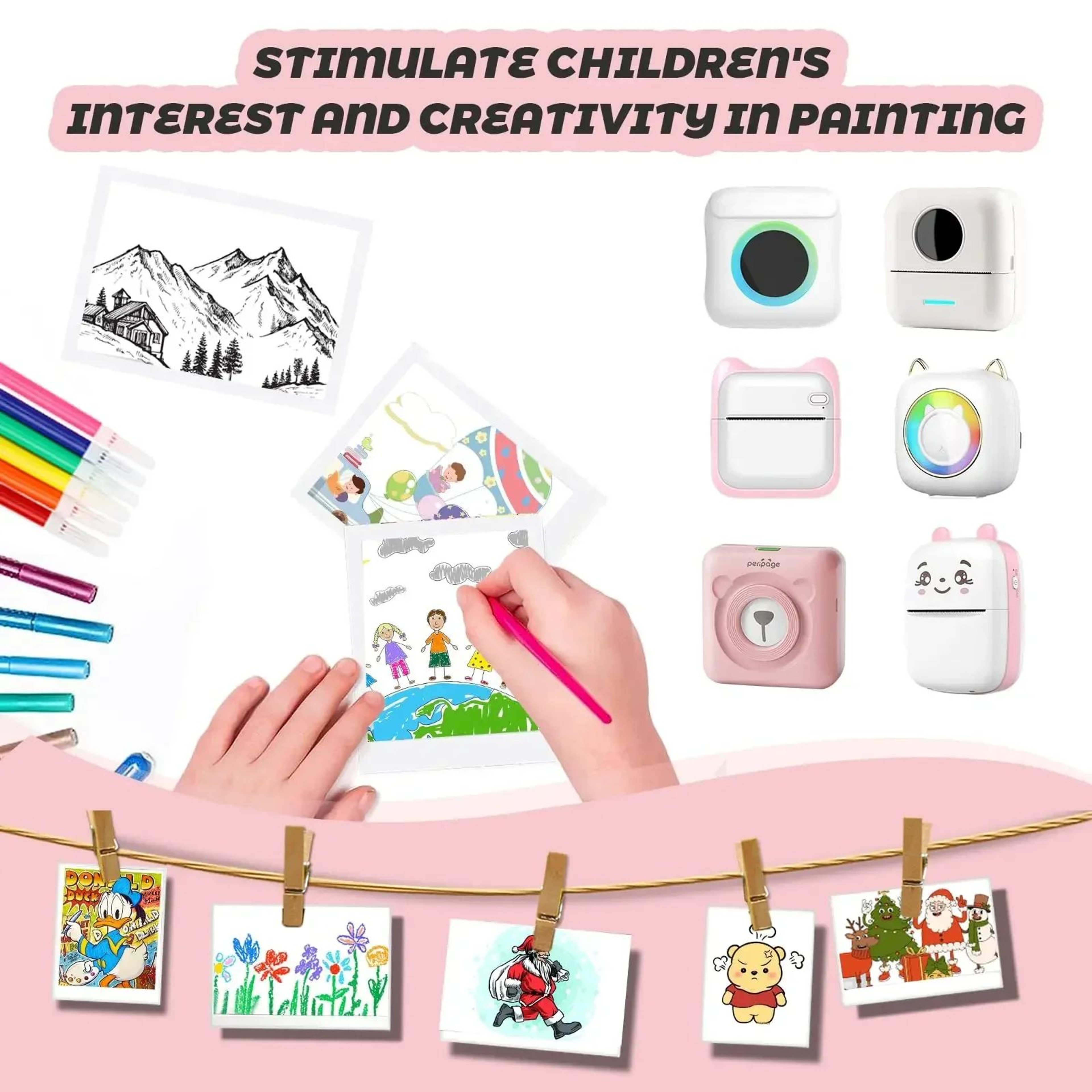 Mini Thermal Sticker Paper Rolls 3