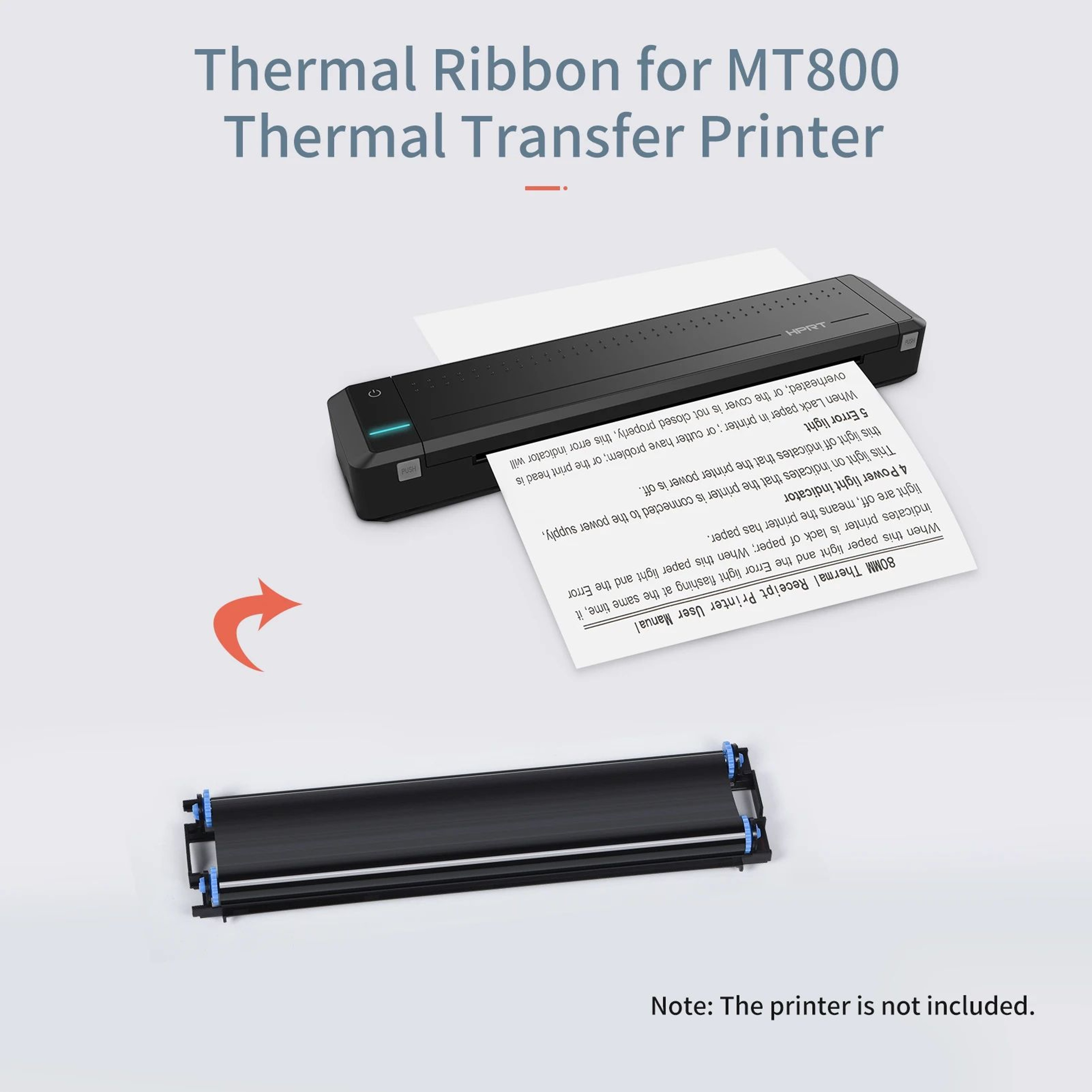 HPRT MT800 Thermal Transfer Ribbon 2 Rolls 0