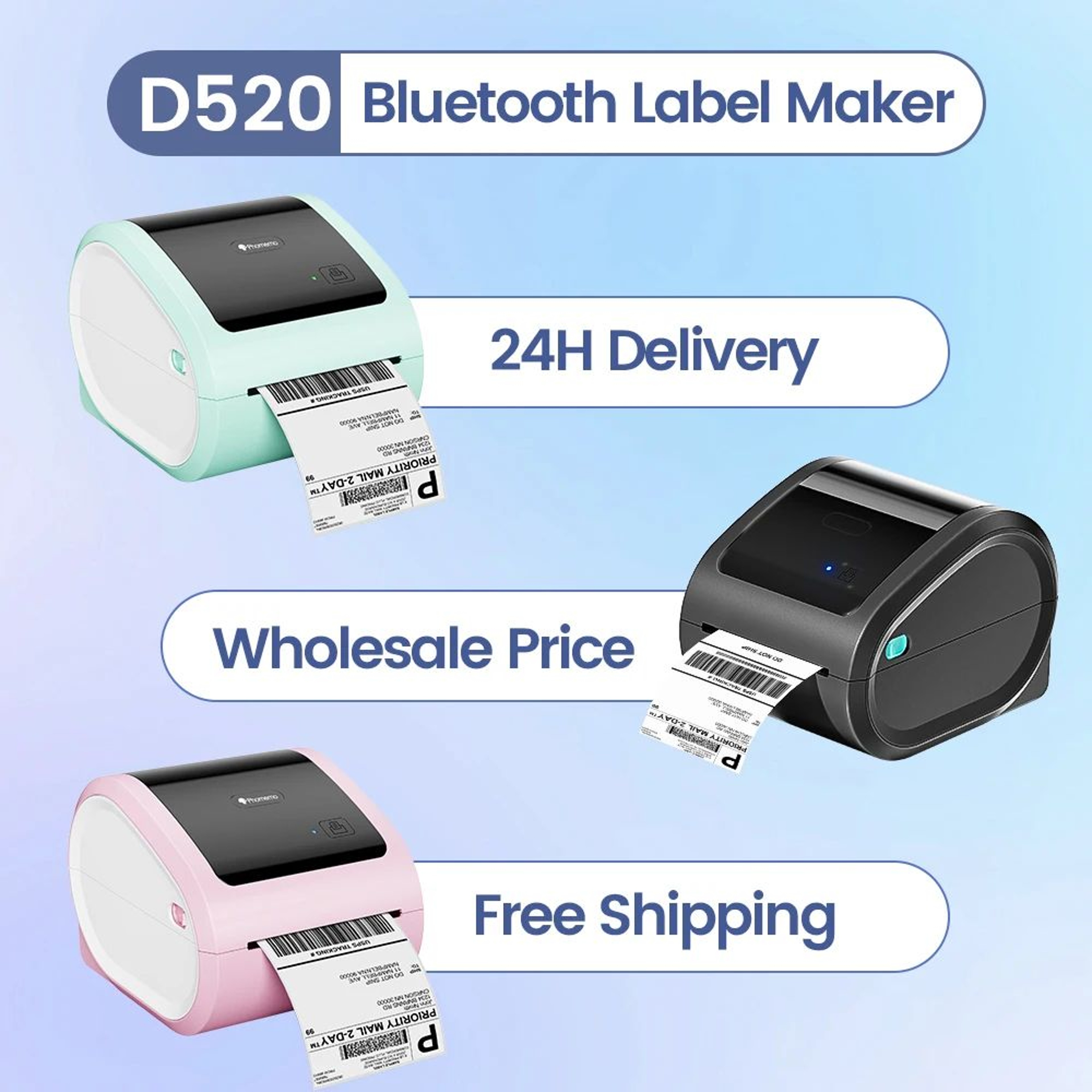 Wireless Bluetooth Shipping Label Printer 0