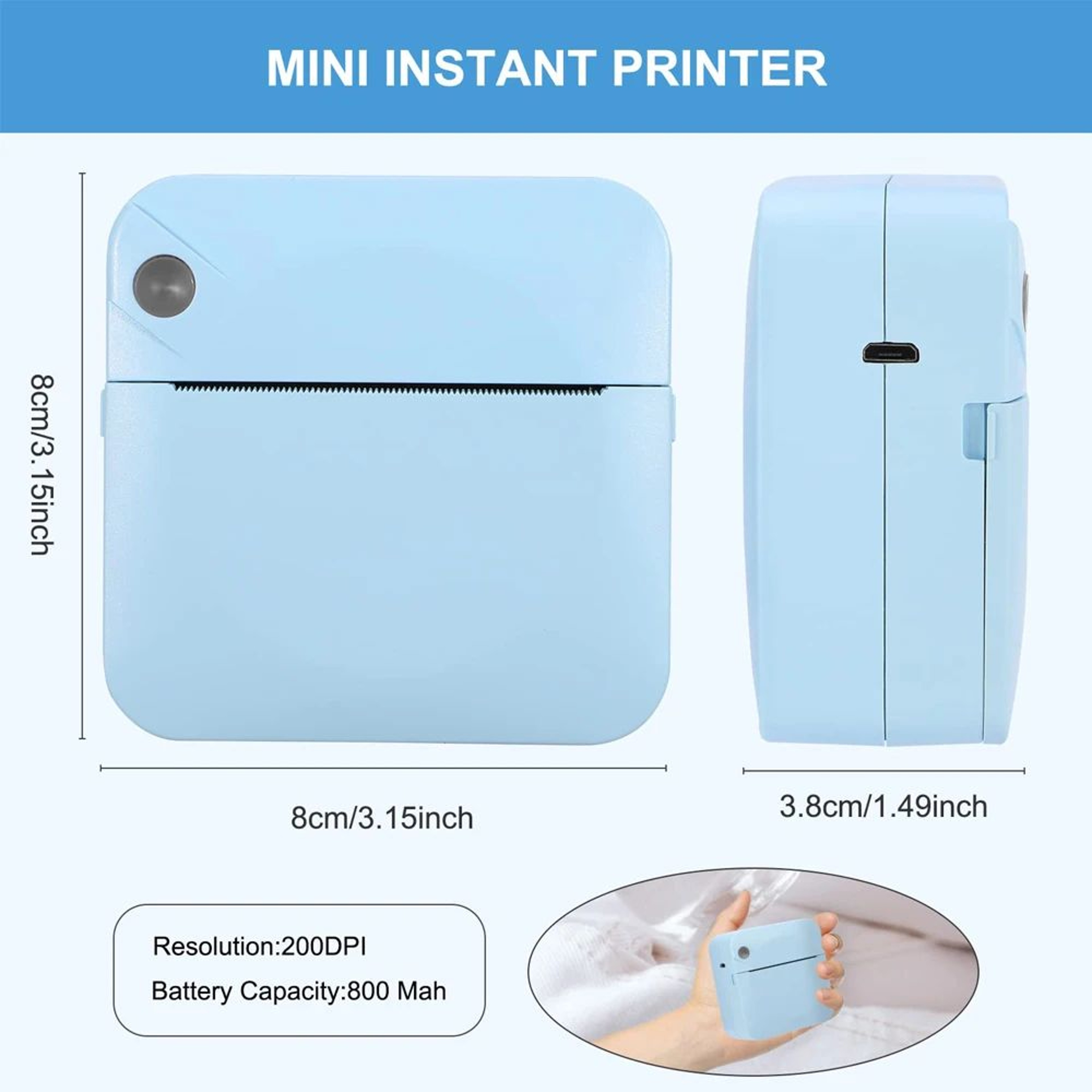 Mini Wireless Pocket Sticker Printer 1