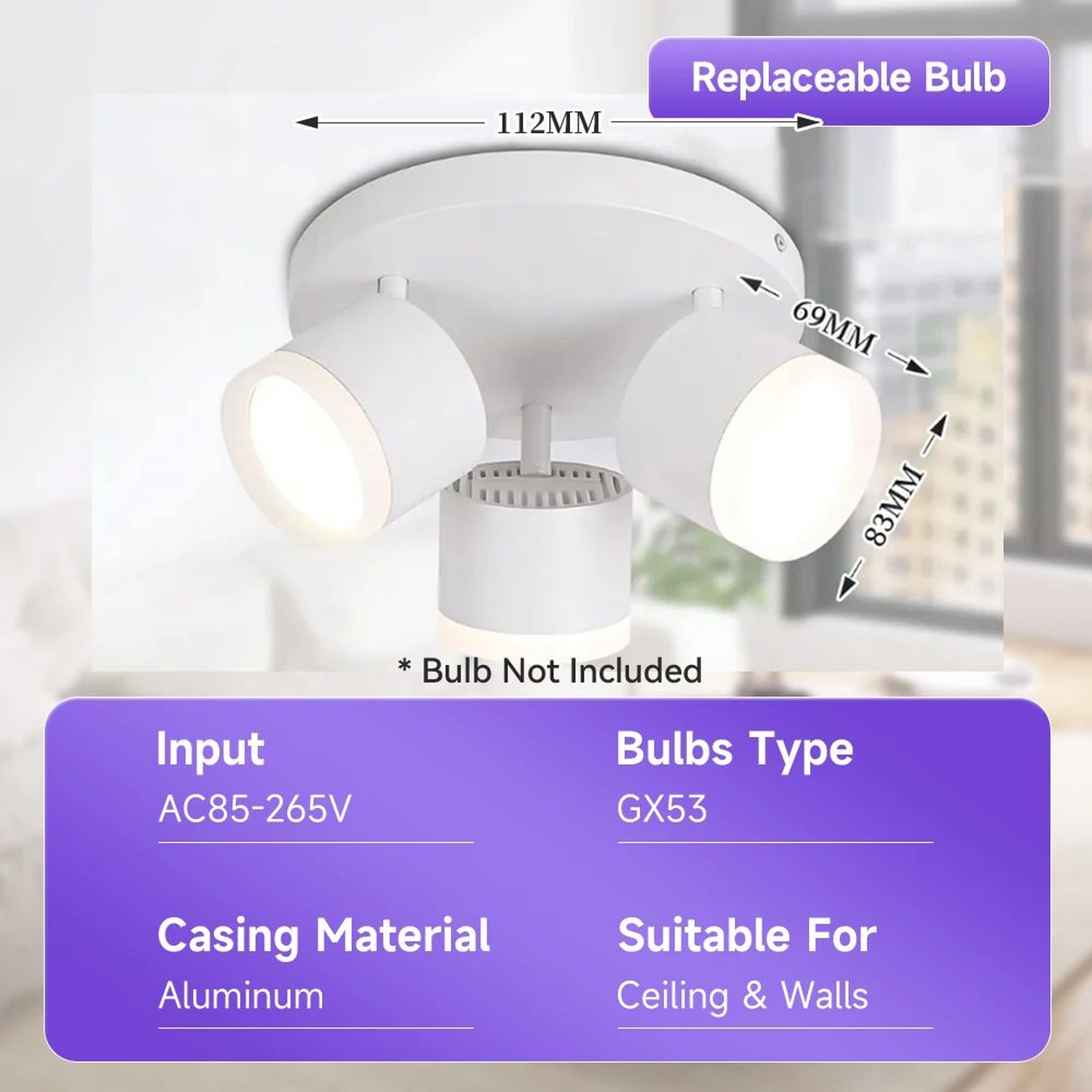 GX53 LED Ceiling Spotlight 6