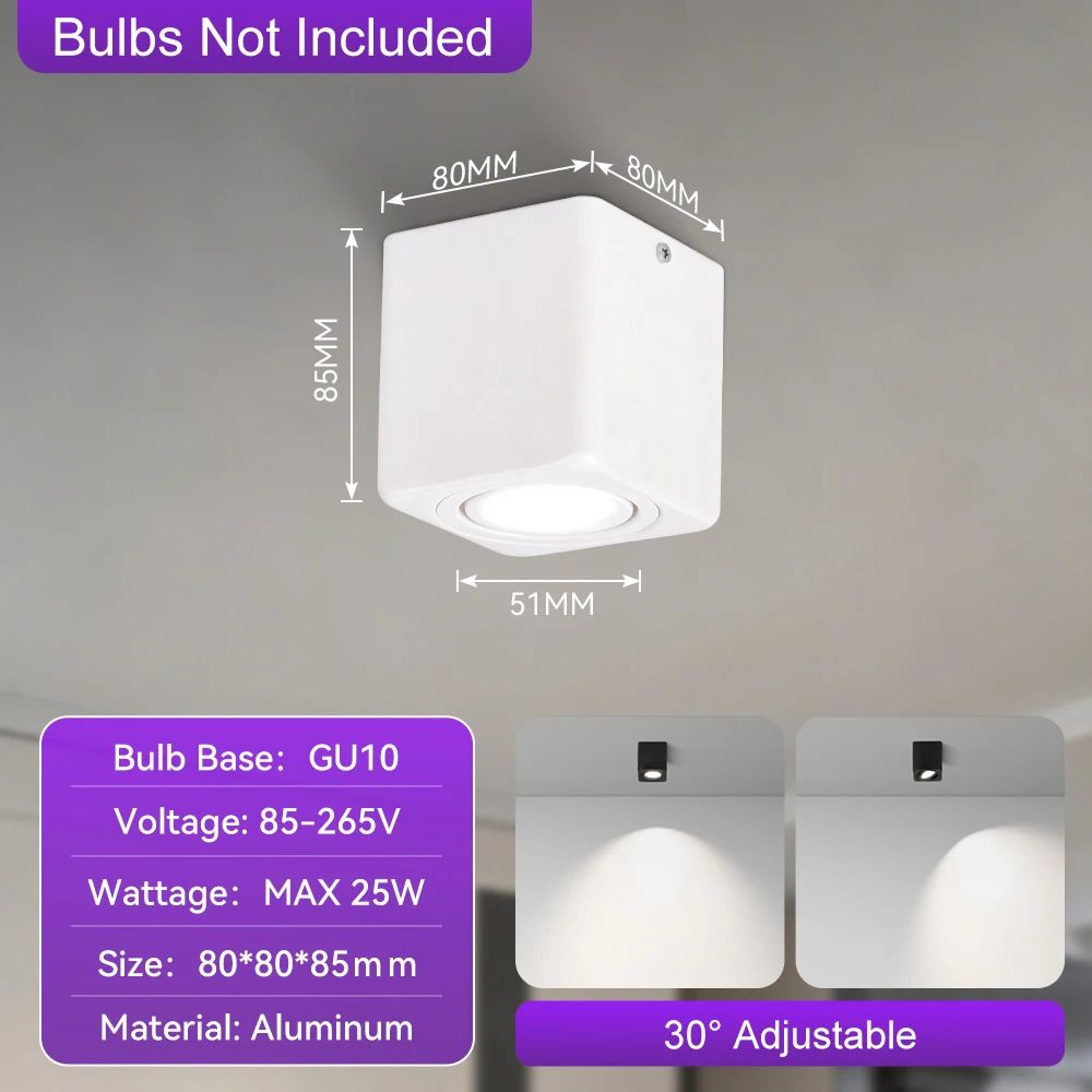 GU10 Surface Mounted LED Ceiling Spotlight 8
