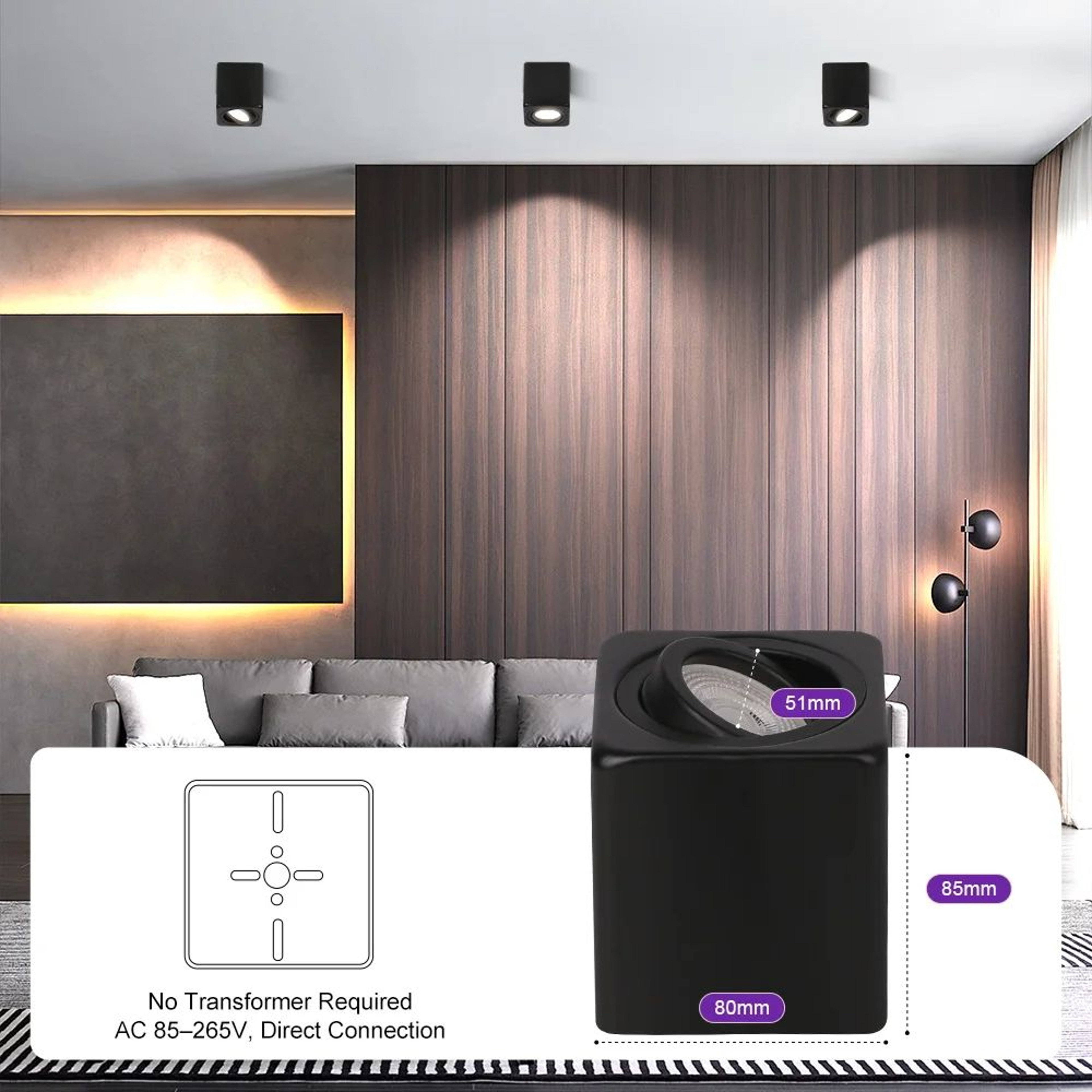 Modern Surface Mounted LED Ceiling Spotlight 1