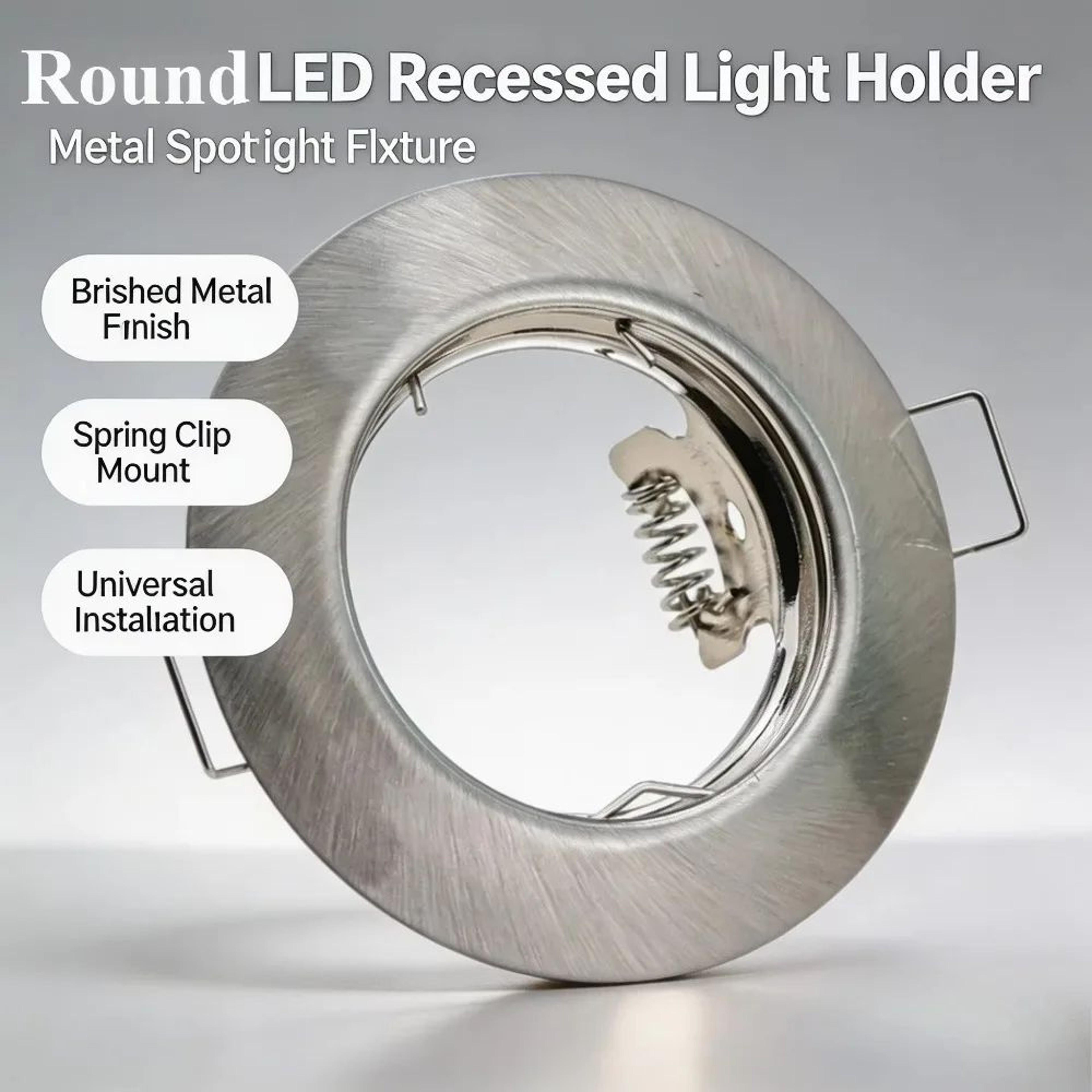 Adjustable Satin Nickel Recessed Spotlight Trim 2