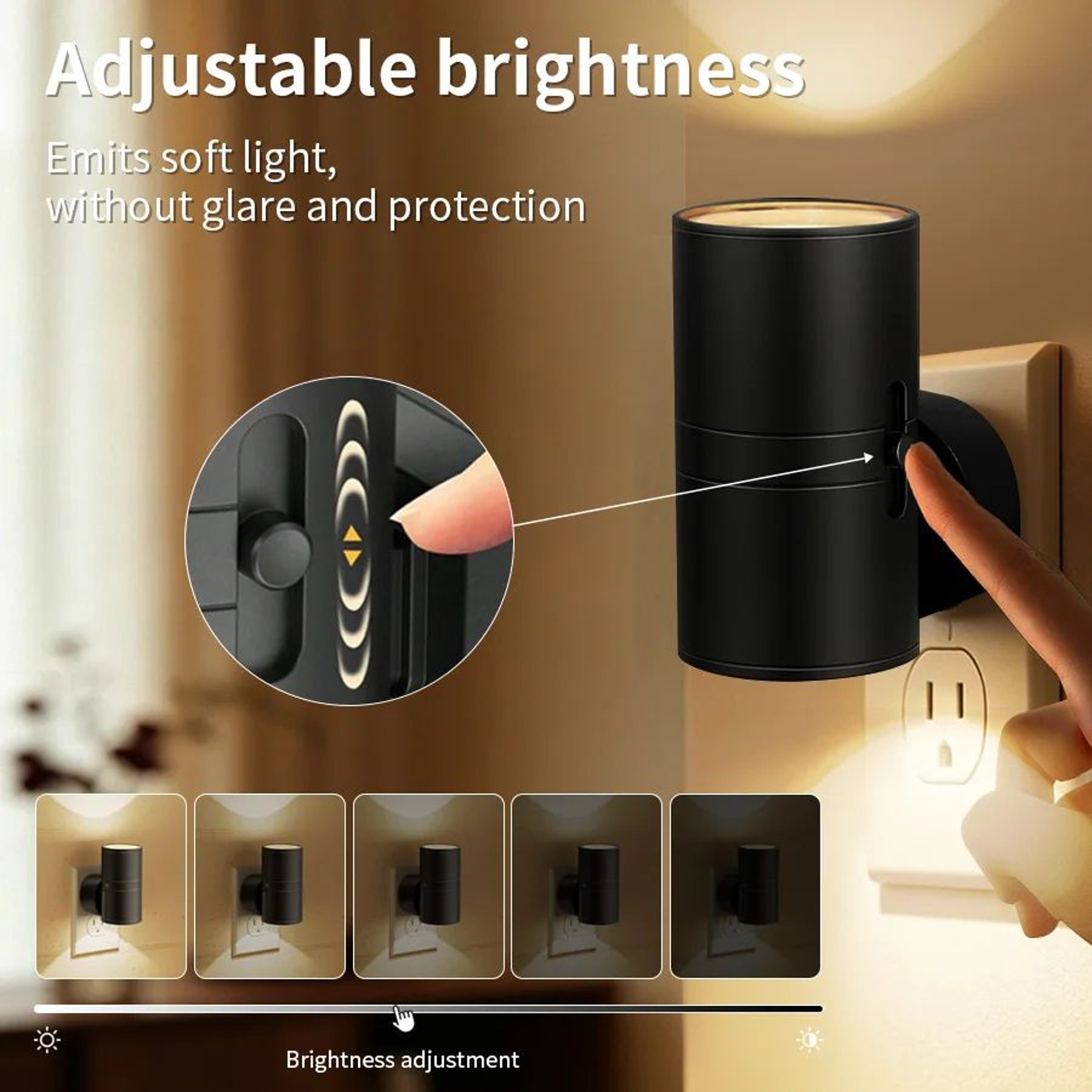 LED Plug In Wall Sconce With Dusk To Dawn Sensor 2