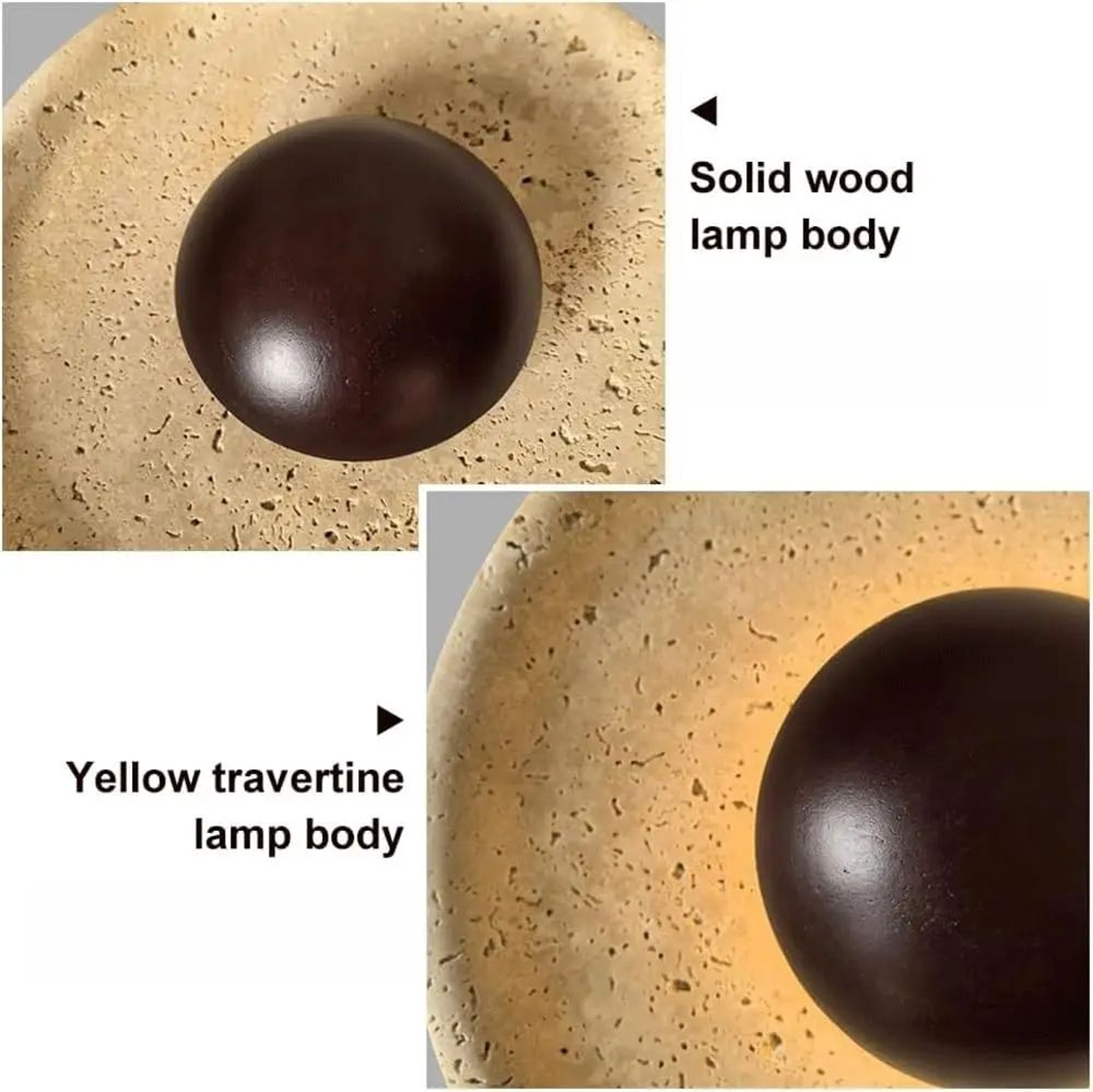 Natural Travertine Stone LED Wall Lamp 4