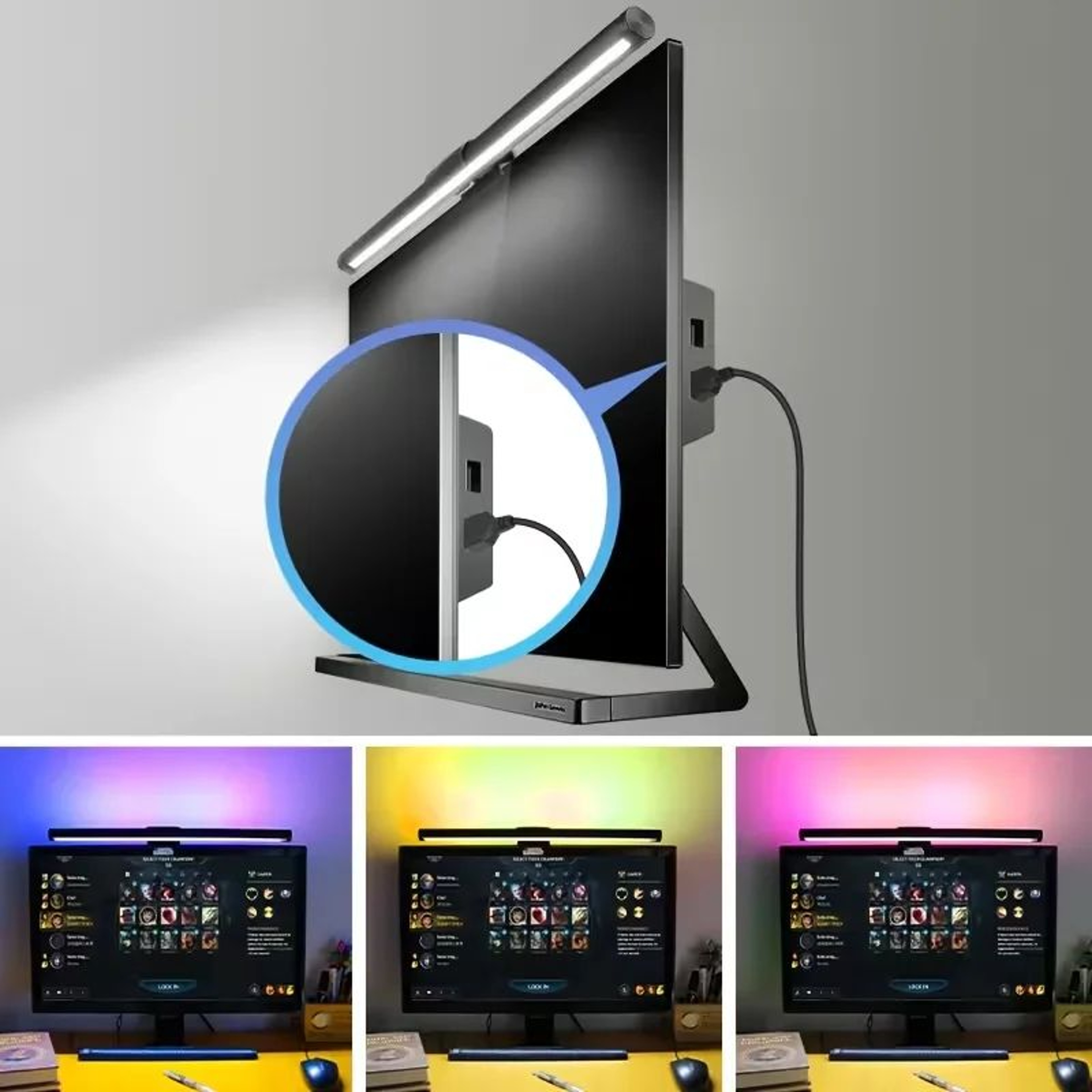 RGB Touch Control Monitor Light Bar 0