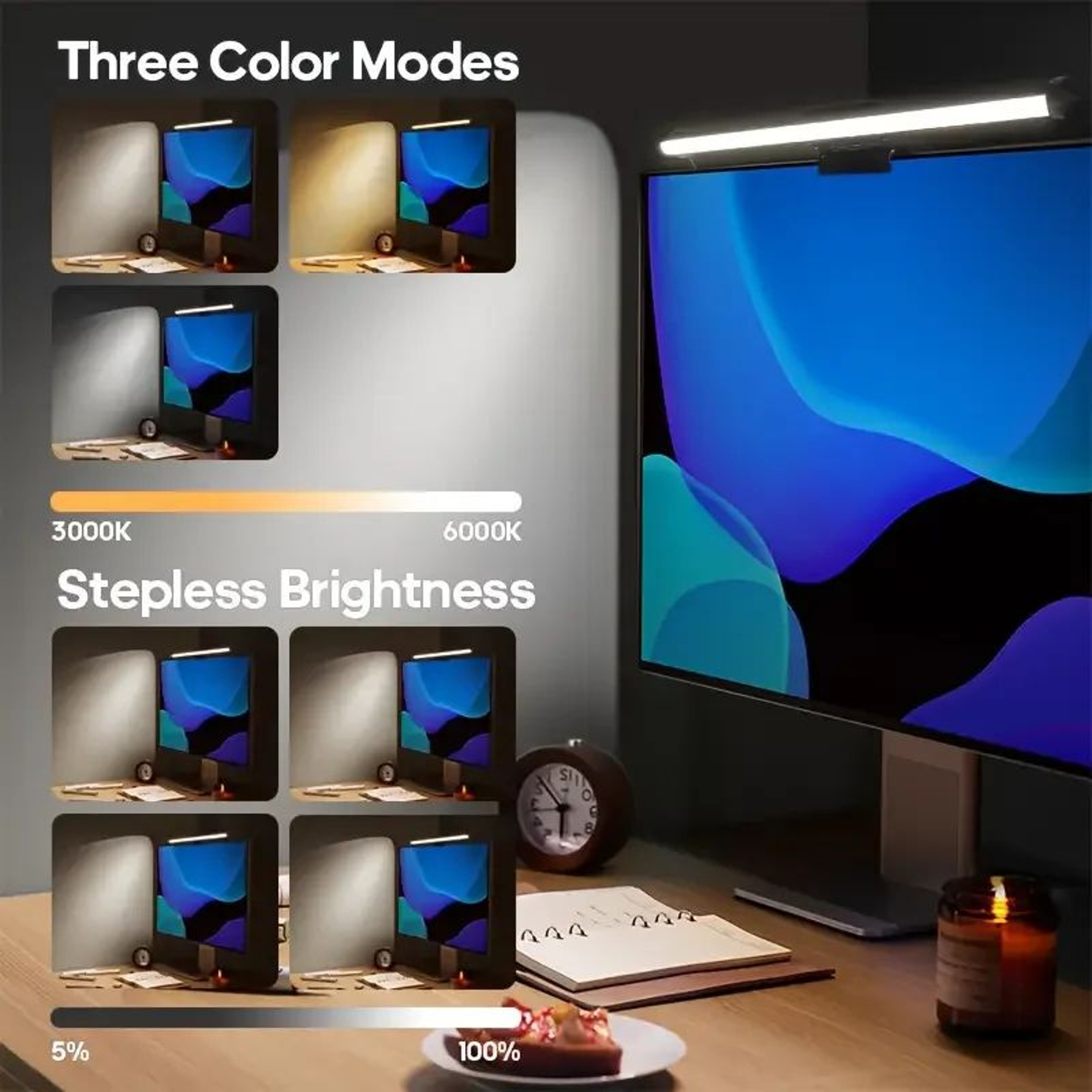 RGB Touch Dimmable Monitor Light Bar 5