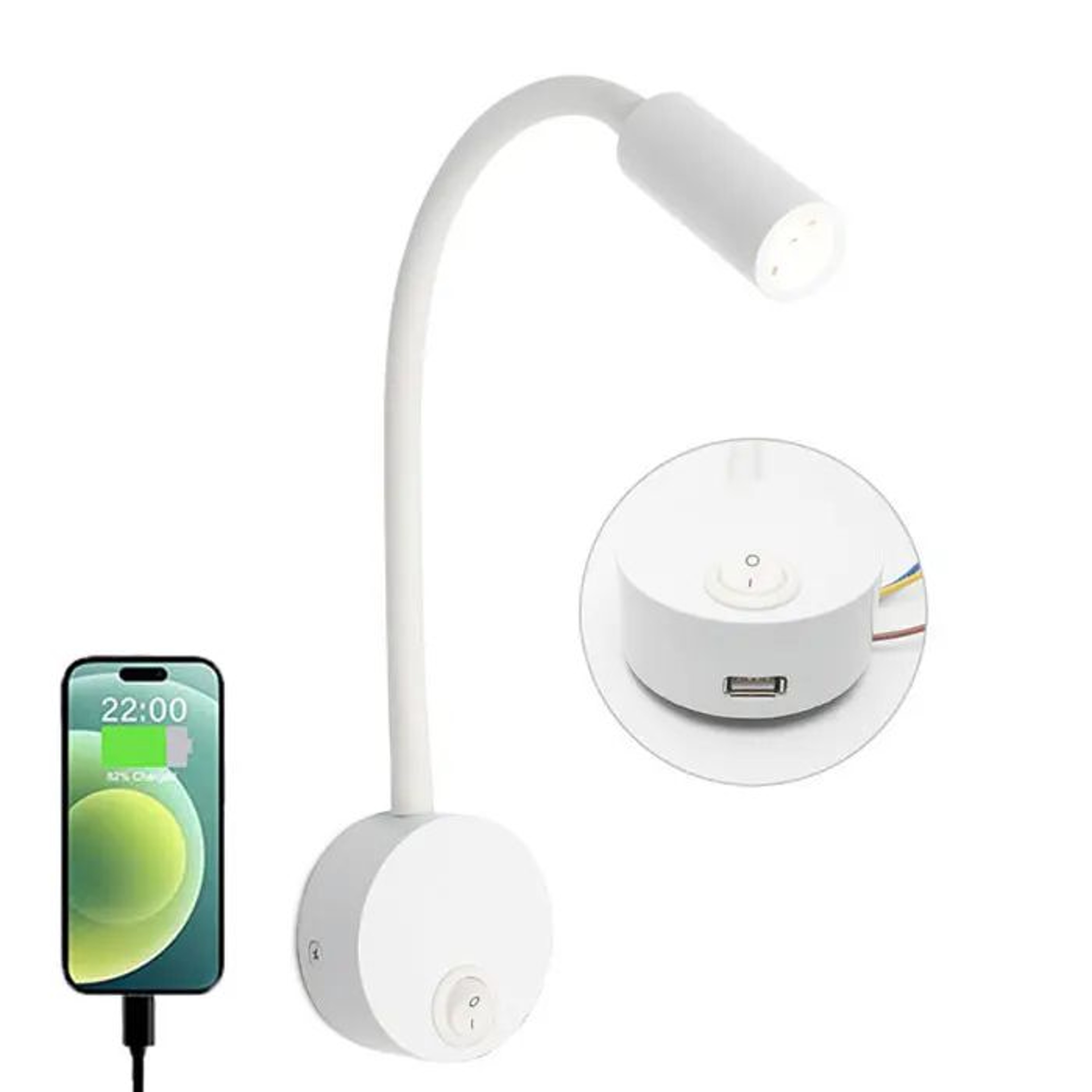 Flexible Gooseneck LED Reading Wall Lamp 14
