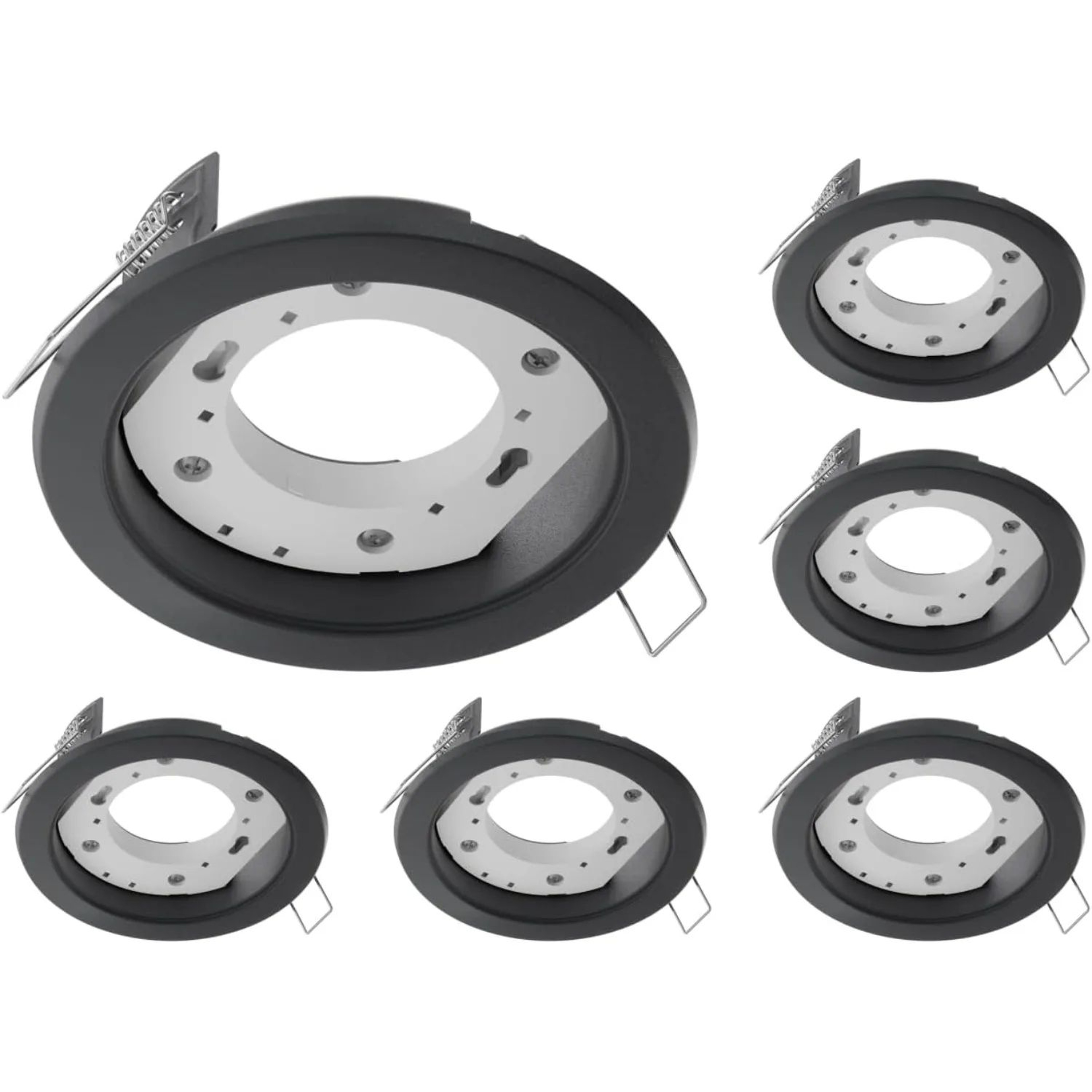Black GX53 Recessed Ceiling Light Frame 2
