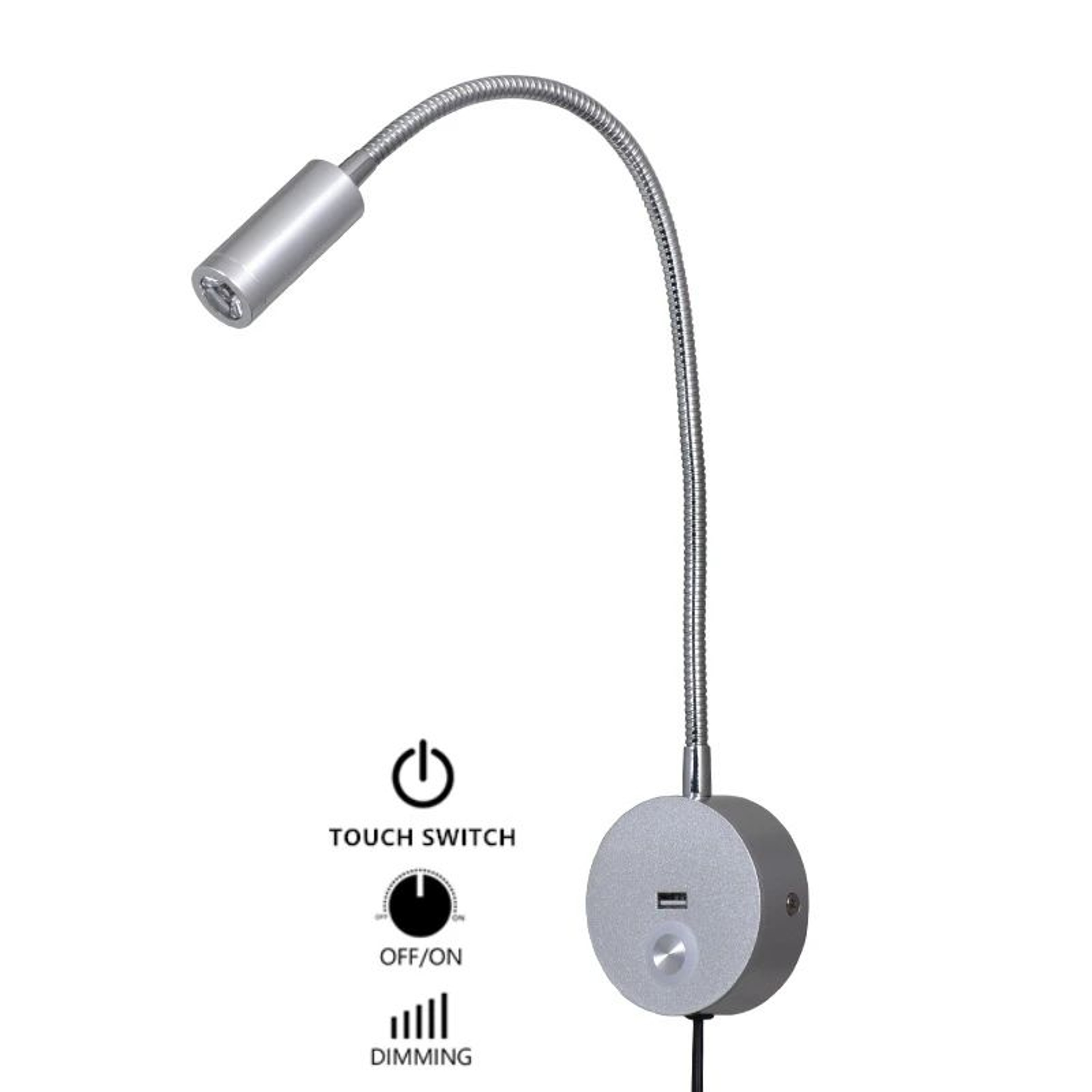 Gold Gooseneck LED Reading Wall Lamp 7