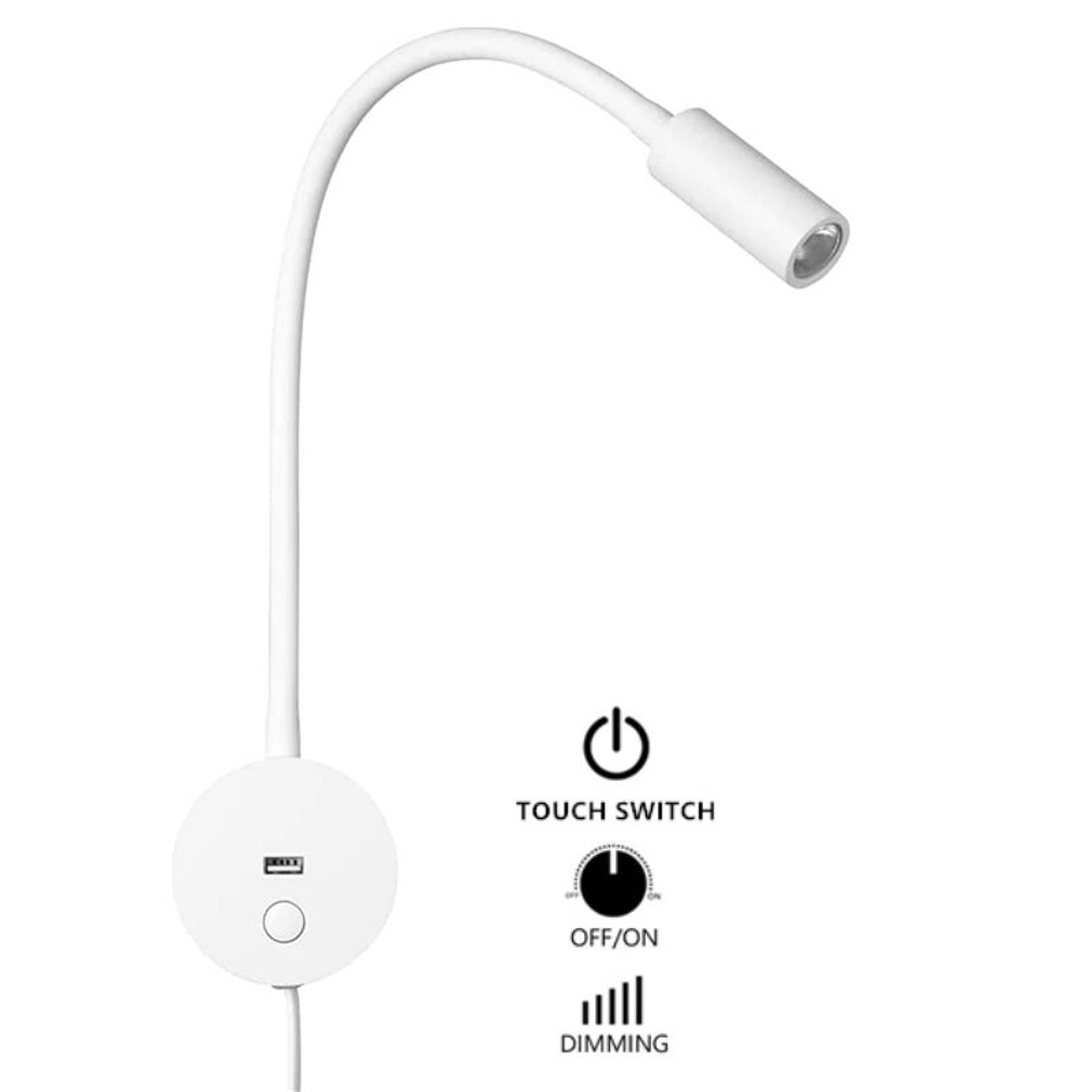 Gold Gooseneck LED Reading Wall Lamp 16