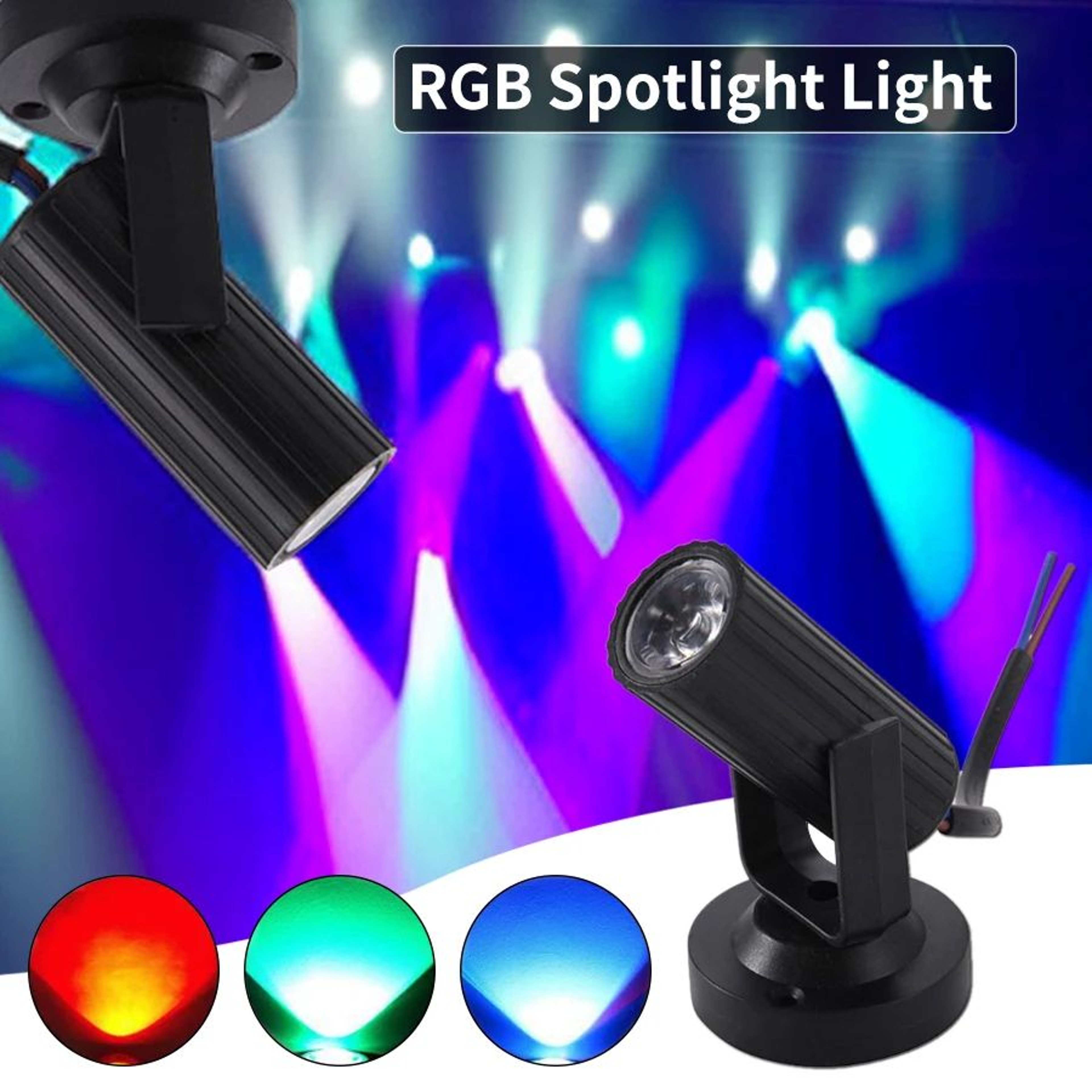 Mini RGB LED Stage Spotlight 0