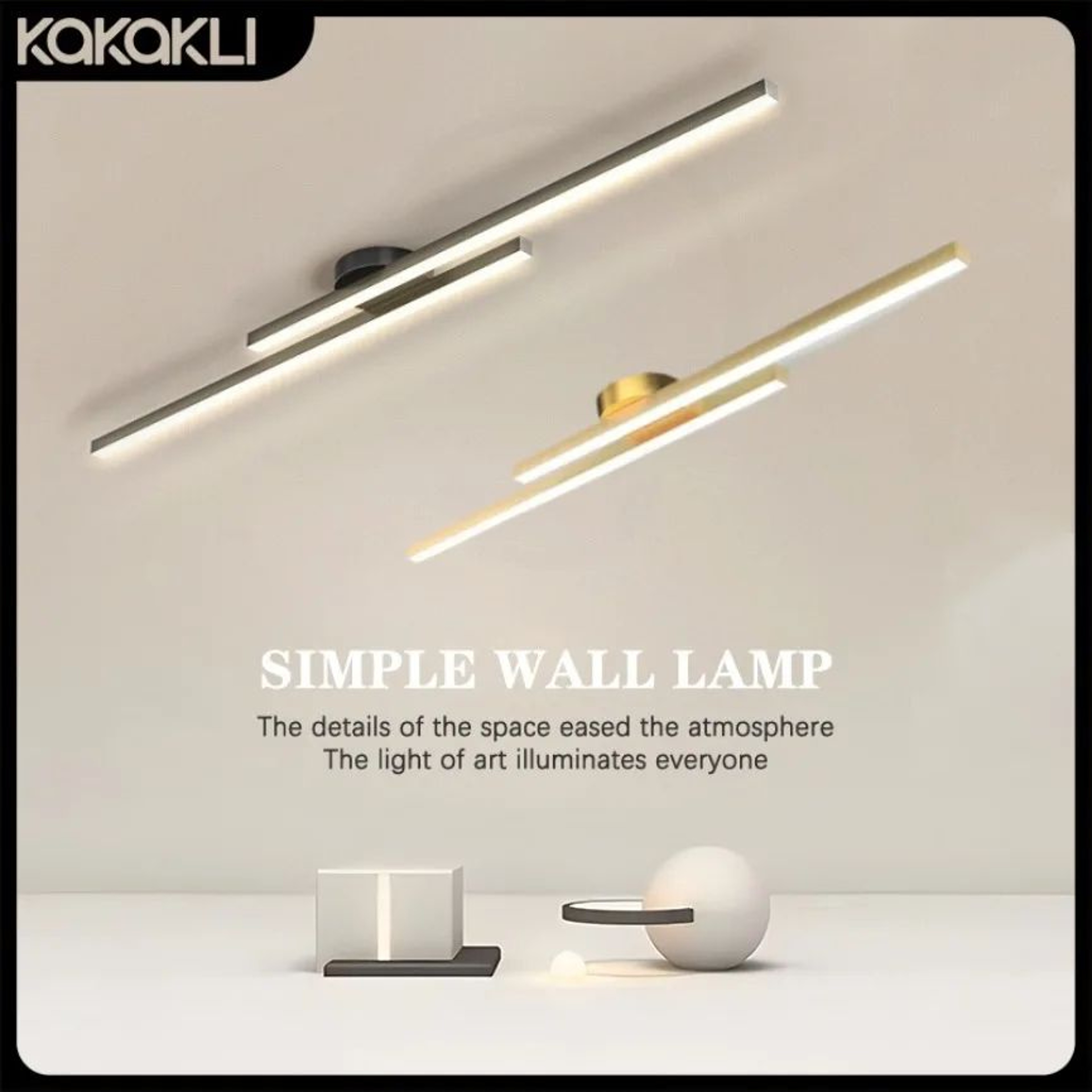 Modern Linear Dimmable LED Ceiling Light 0