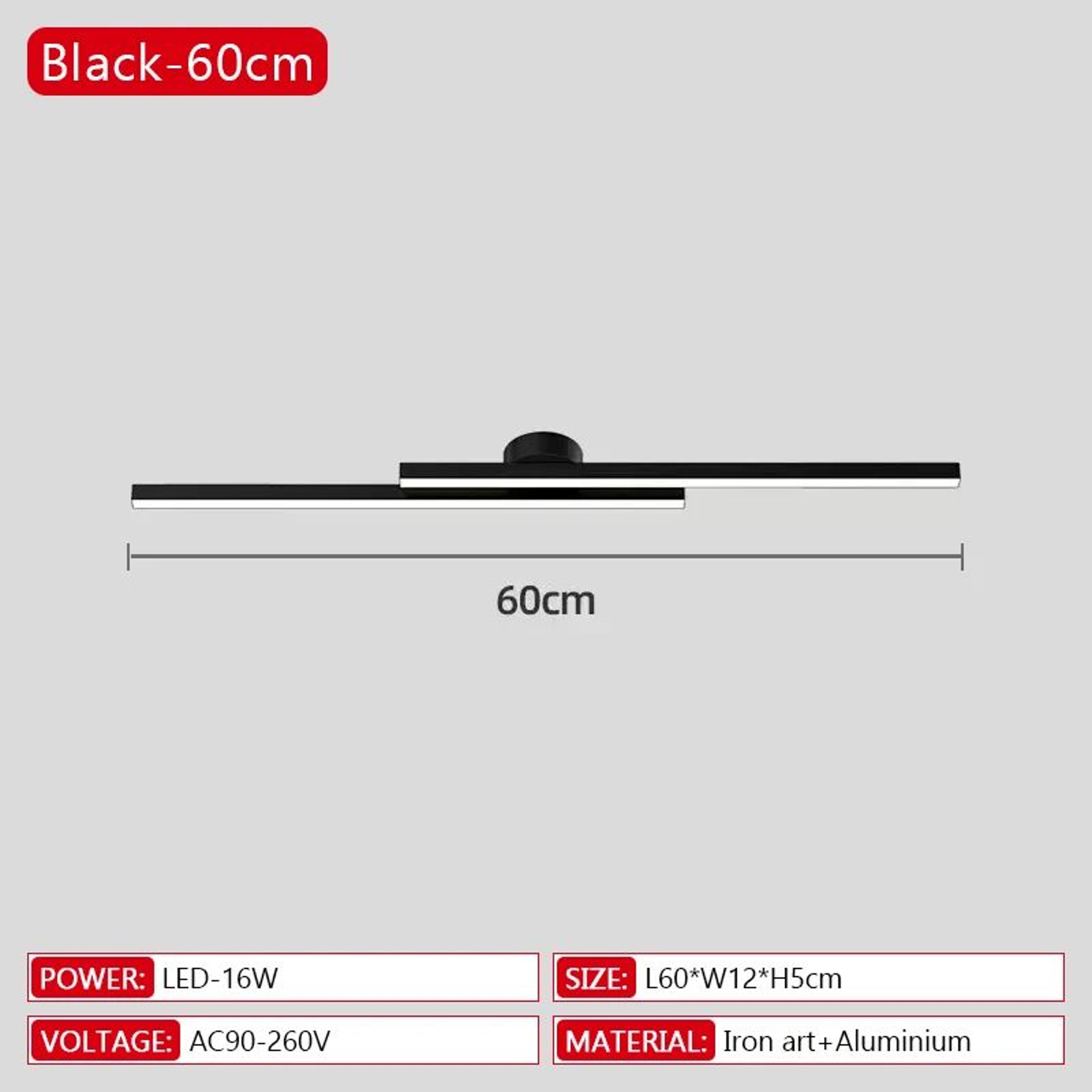Modern Linear Dimmable LED Ceiling Light 6