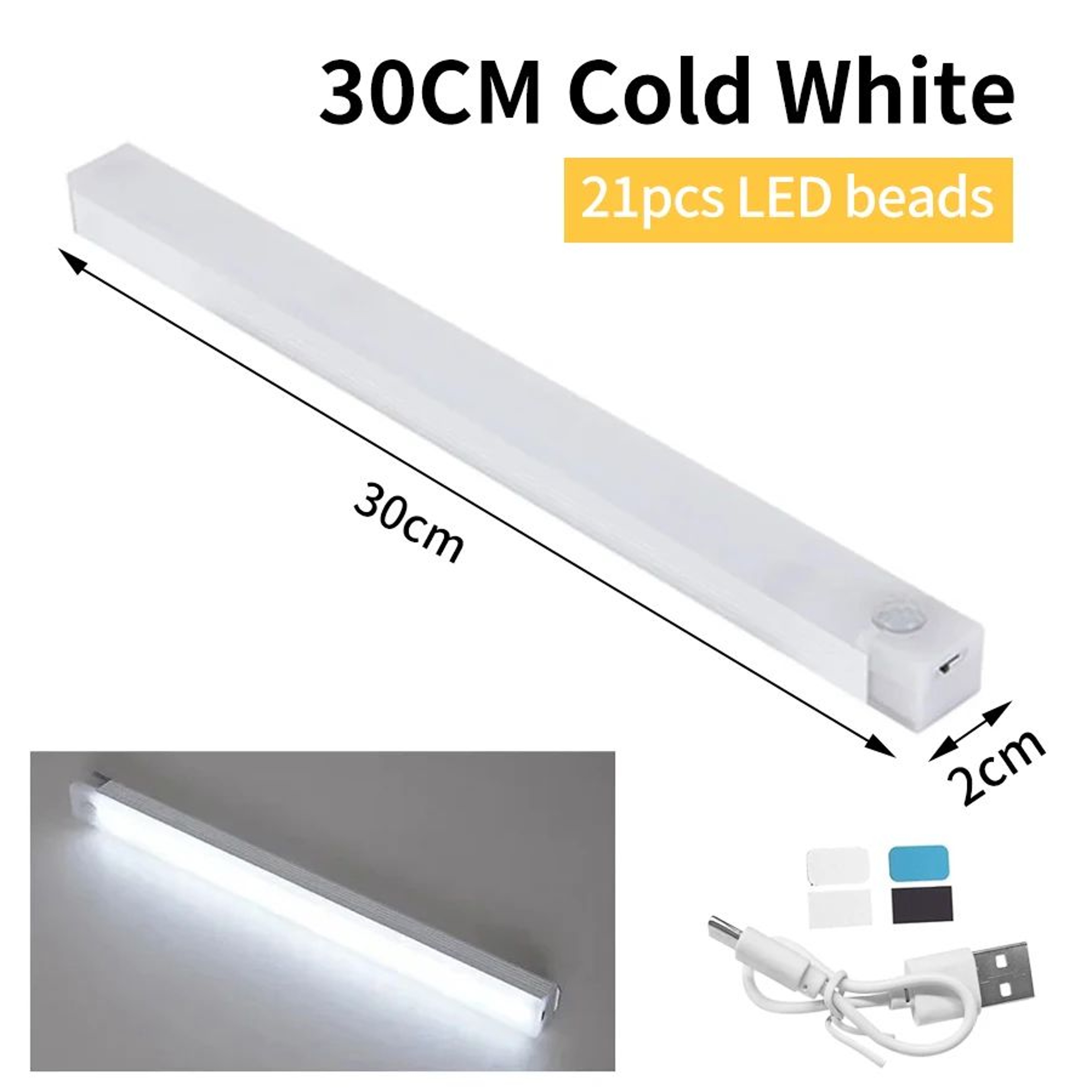 Wireless PIR Motion Activated Cabinet Light Bar 10