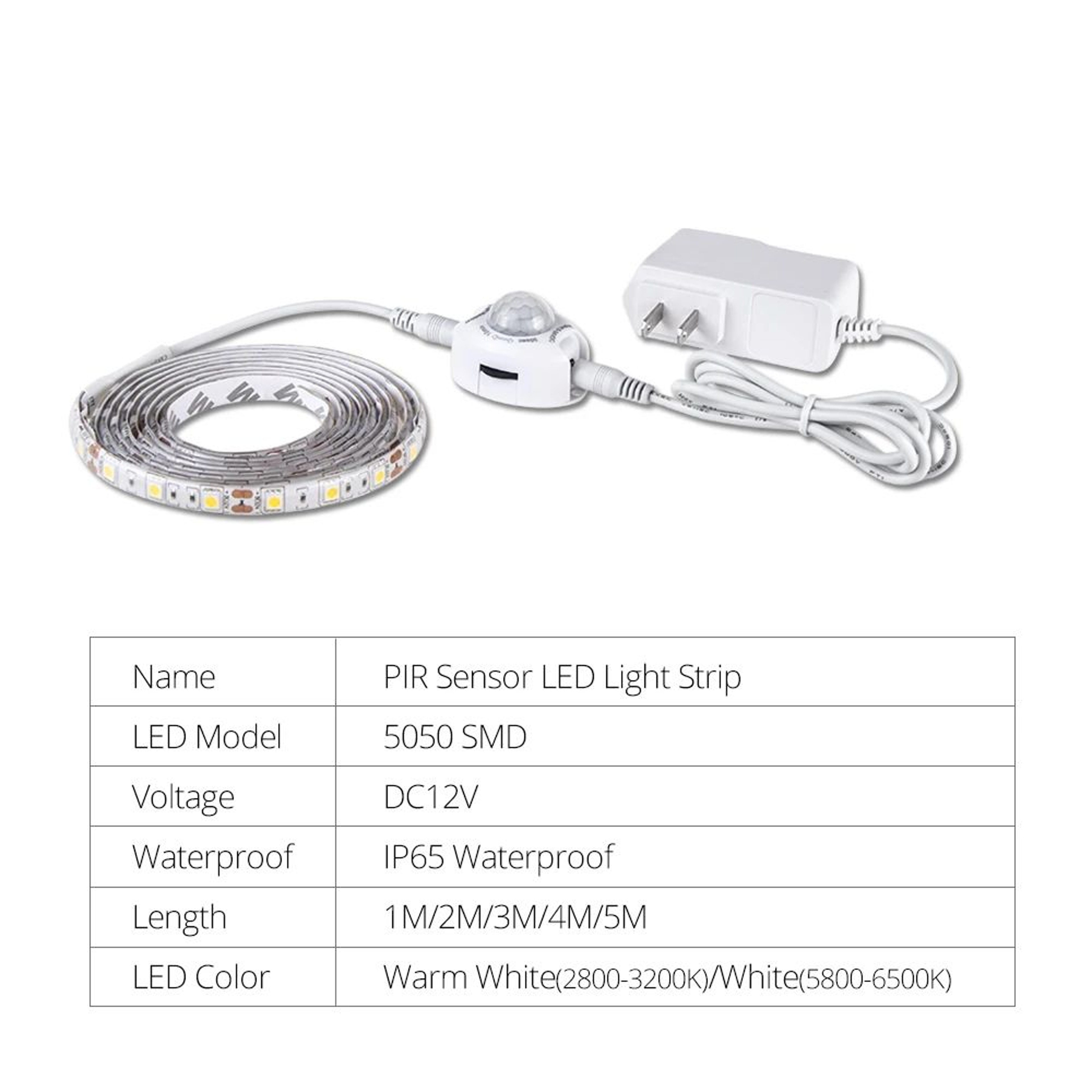 Waterproof PIR Motion Sensor LED Strip Light 2