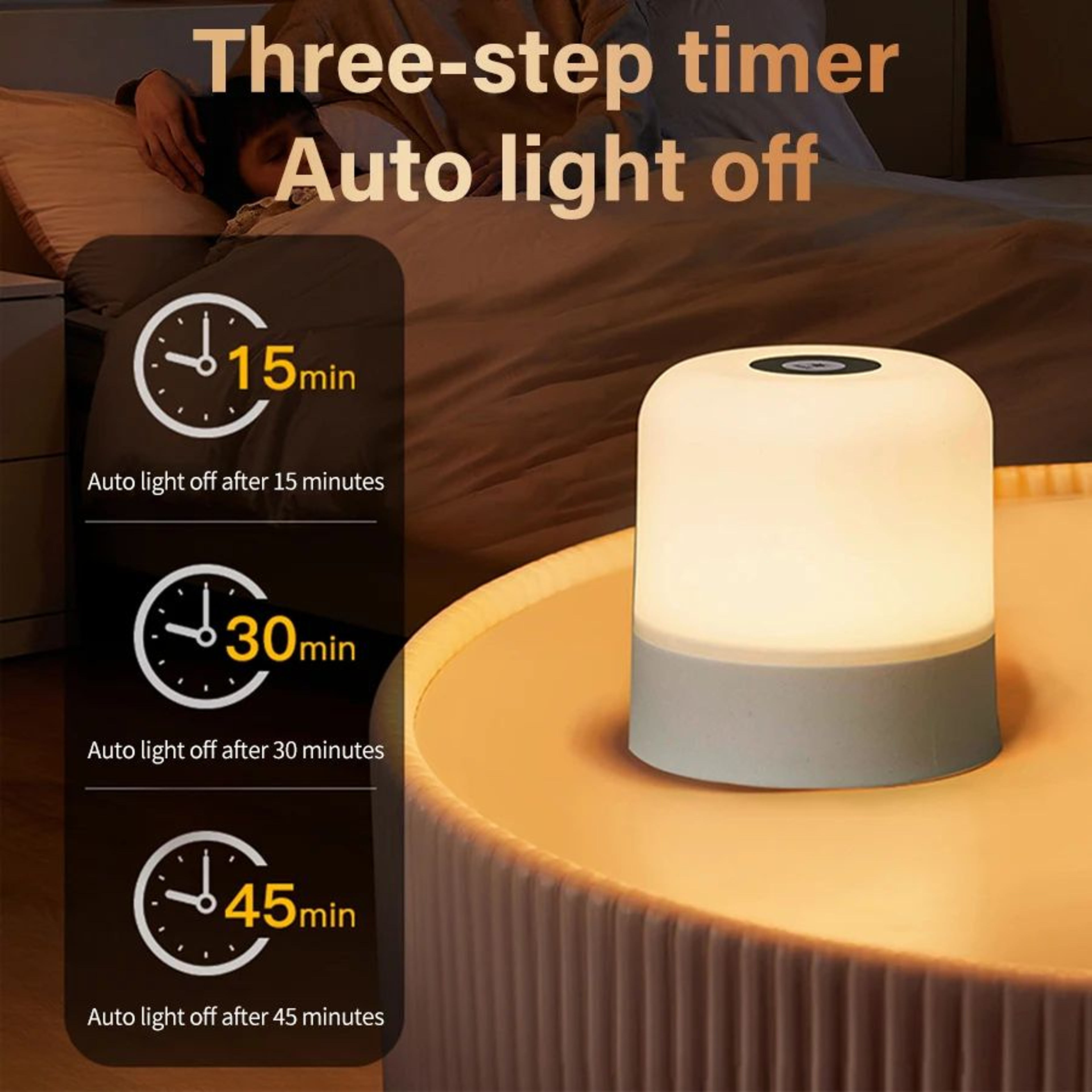 16 Color RGB Rechargeable Bedside Lamp 3