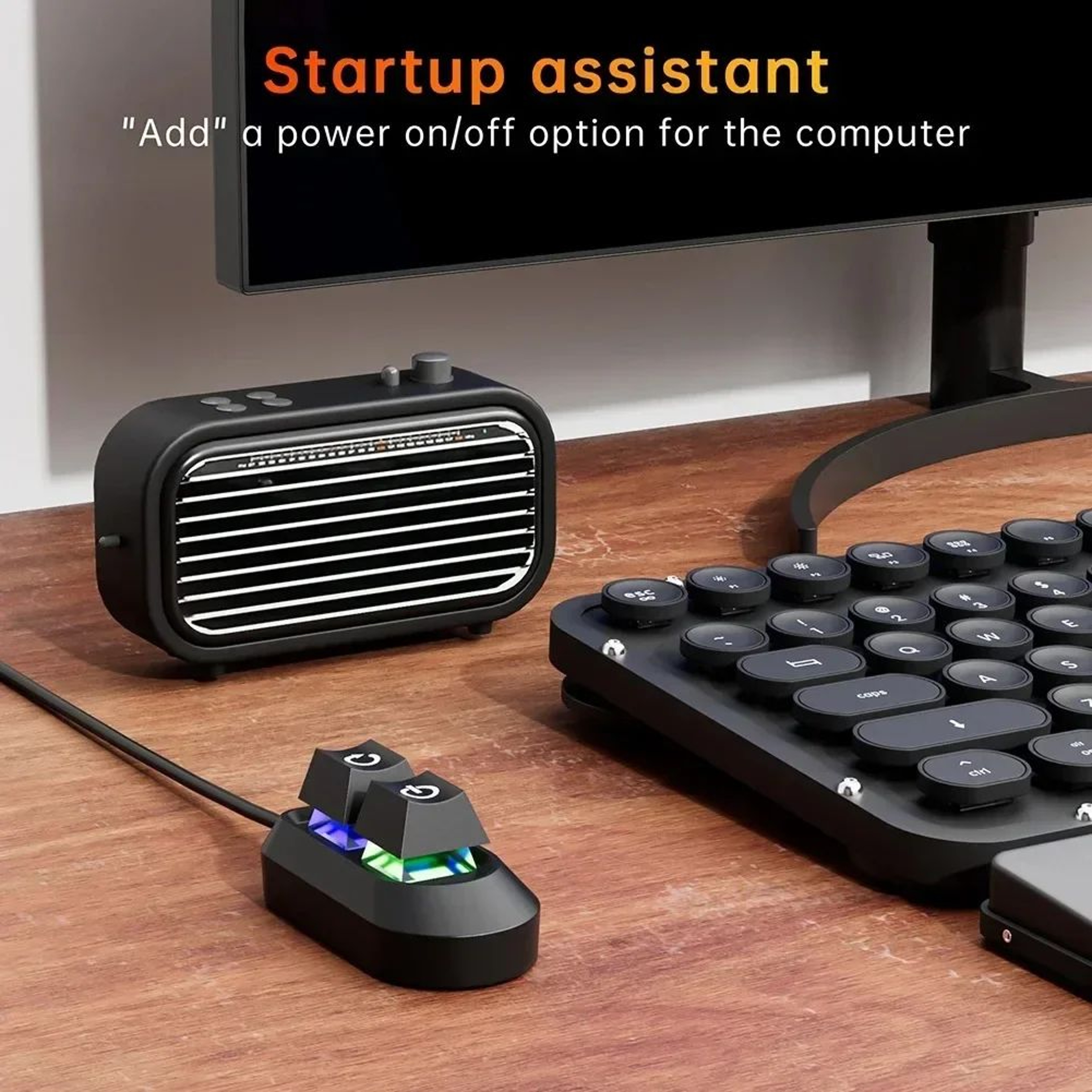 Mechanical Desktop PC Power Switch With Reset Button 3