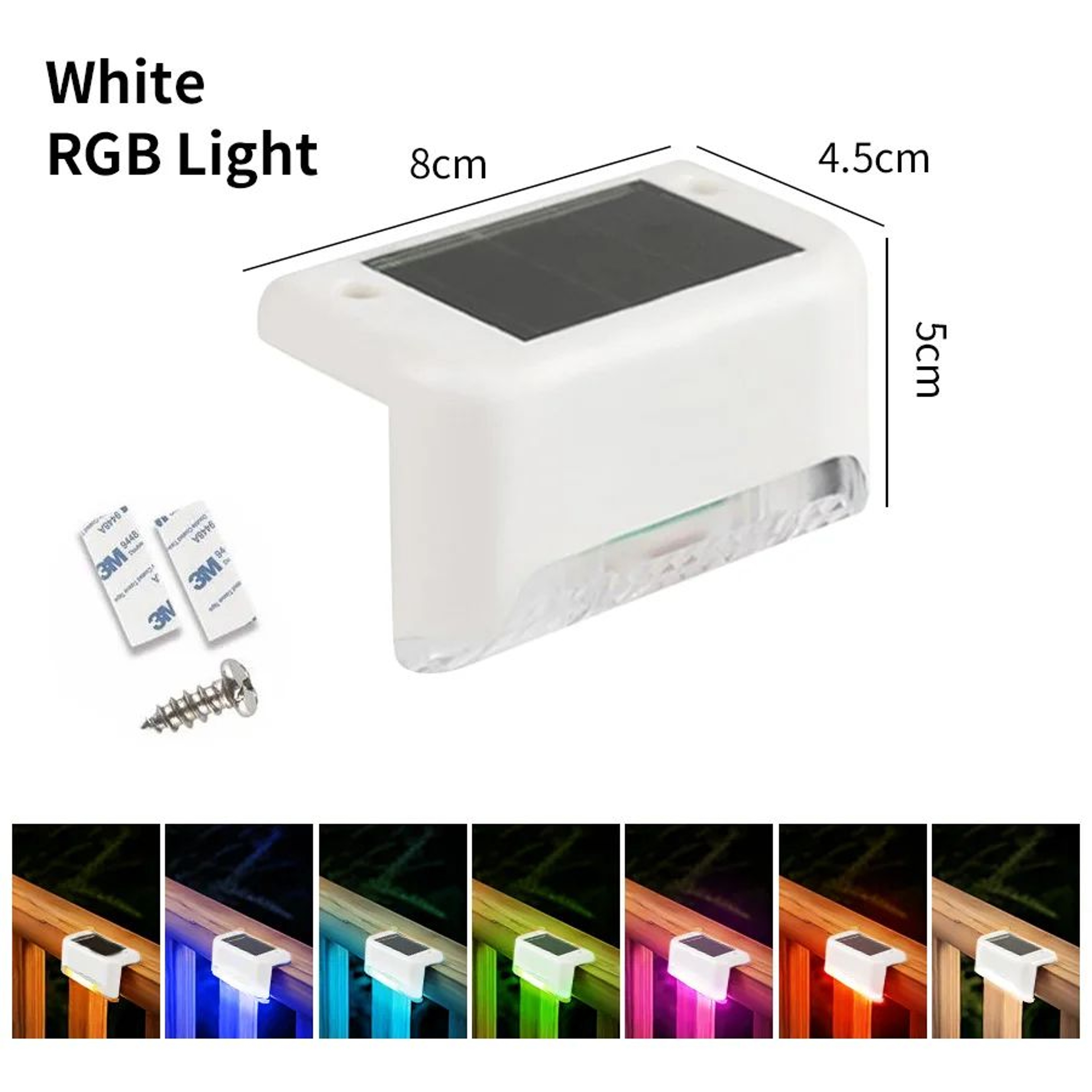 Waterproof Solar LED Deck And Step Lights 12