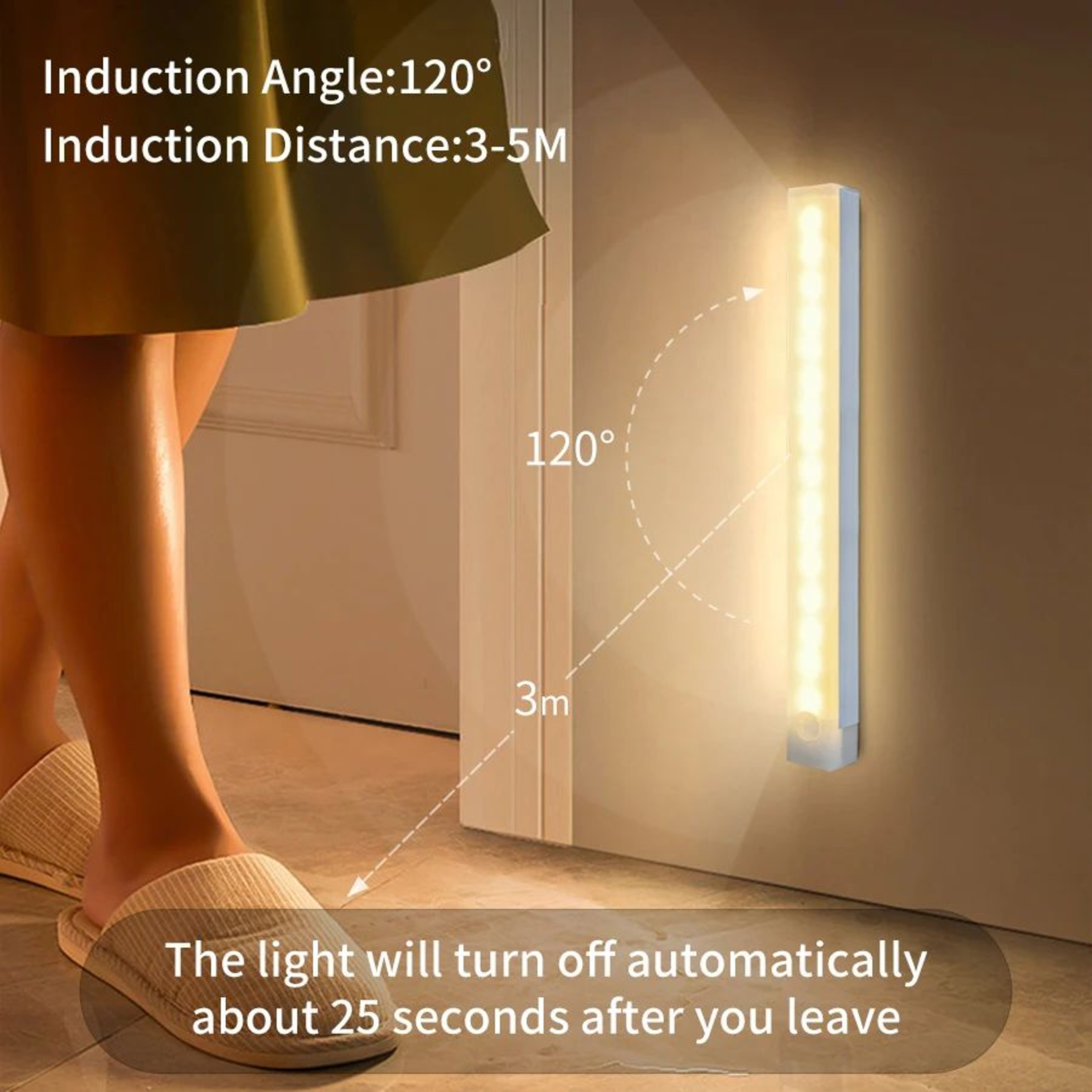 USB Rechargeable Motion Activated LED Light Bar 2
