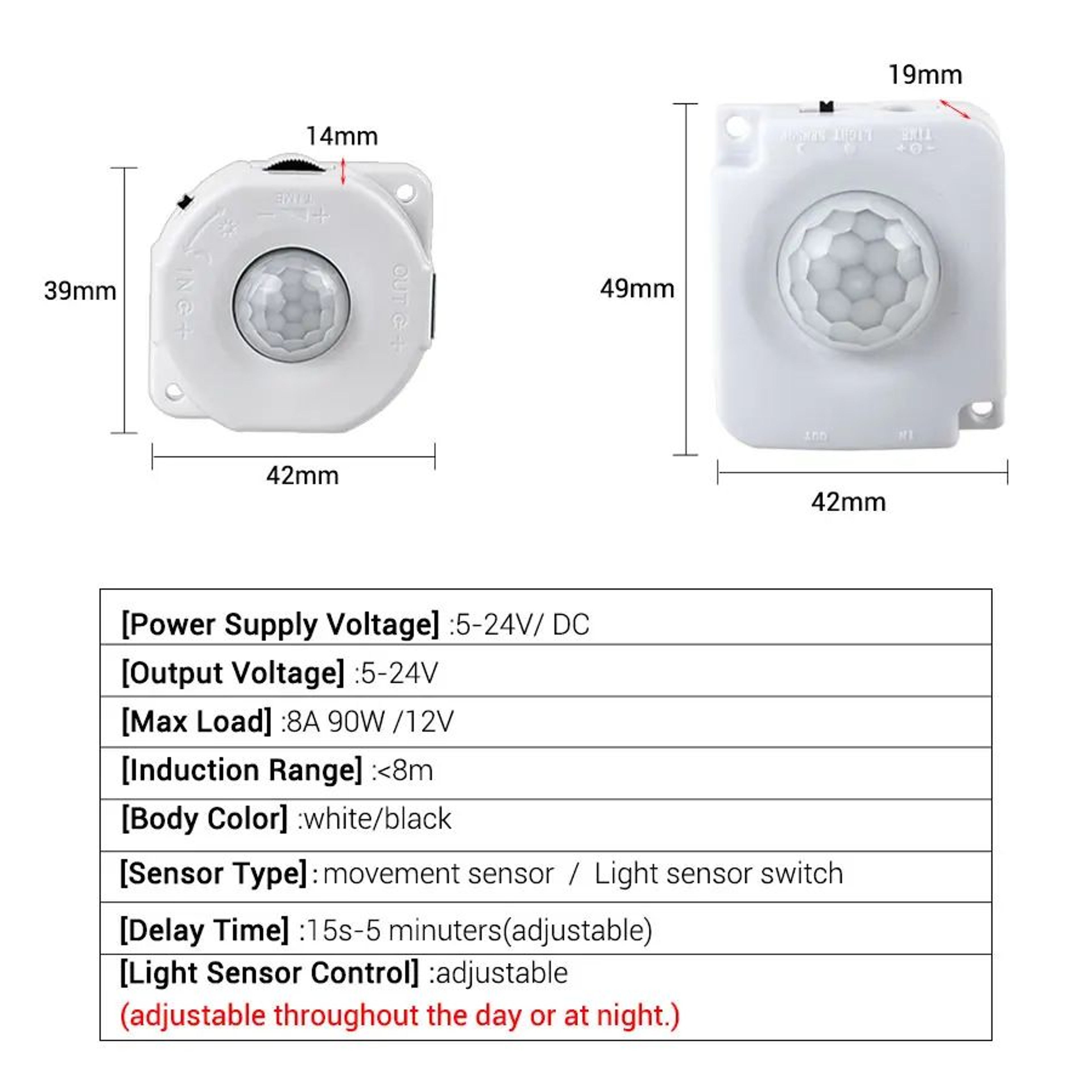 PIR Motion Sensor Automatic LED Light Switch 1