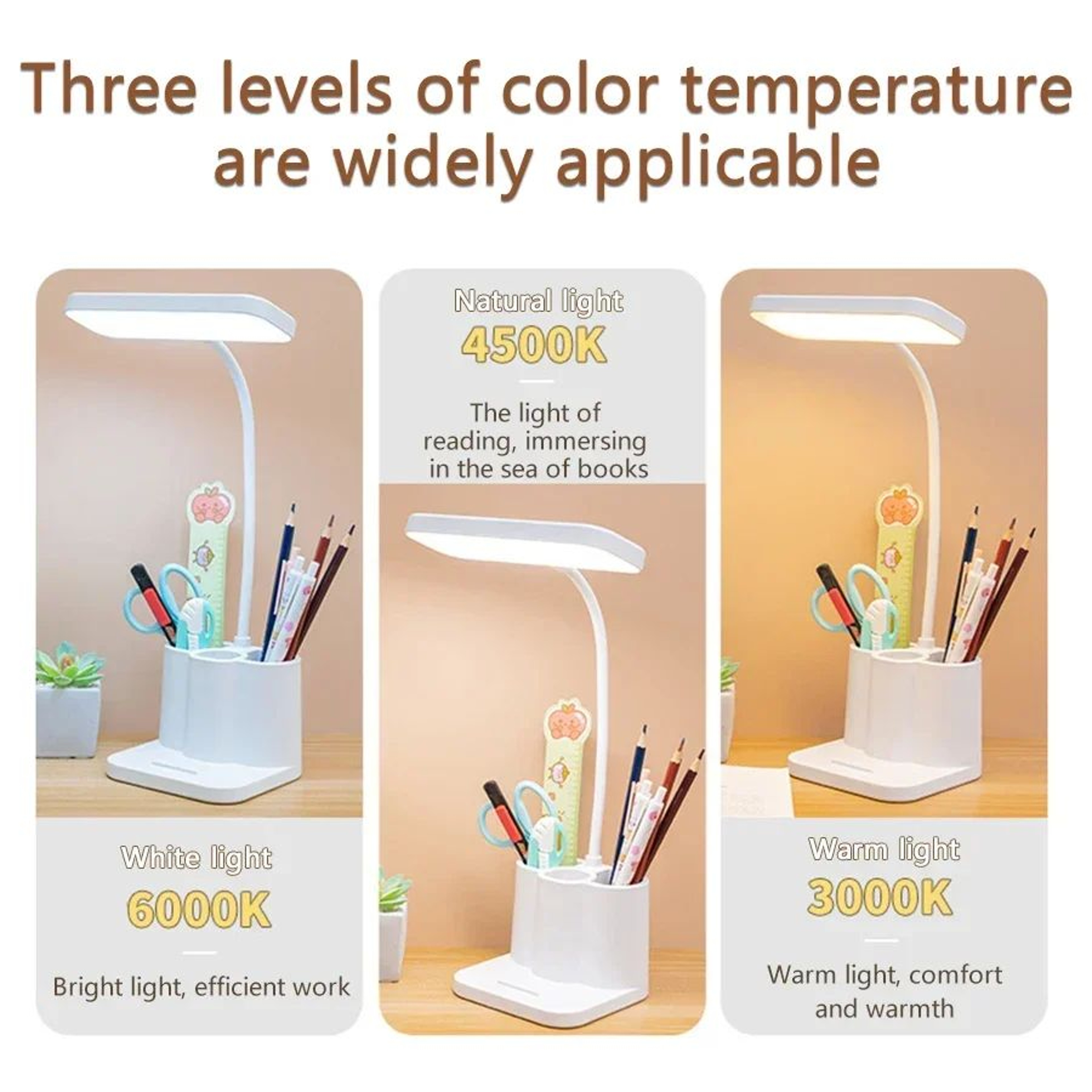 Rechargeable Stepless Dimming LED Study Lamp 1
