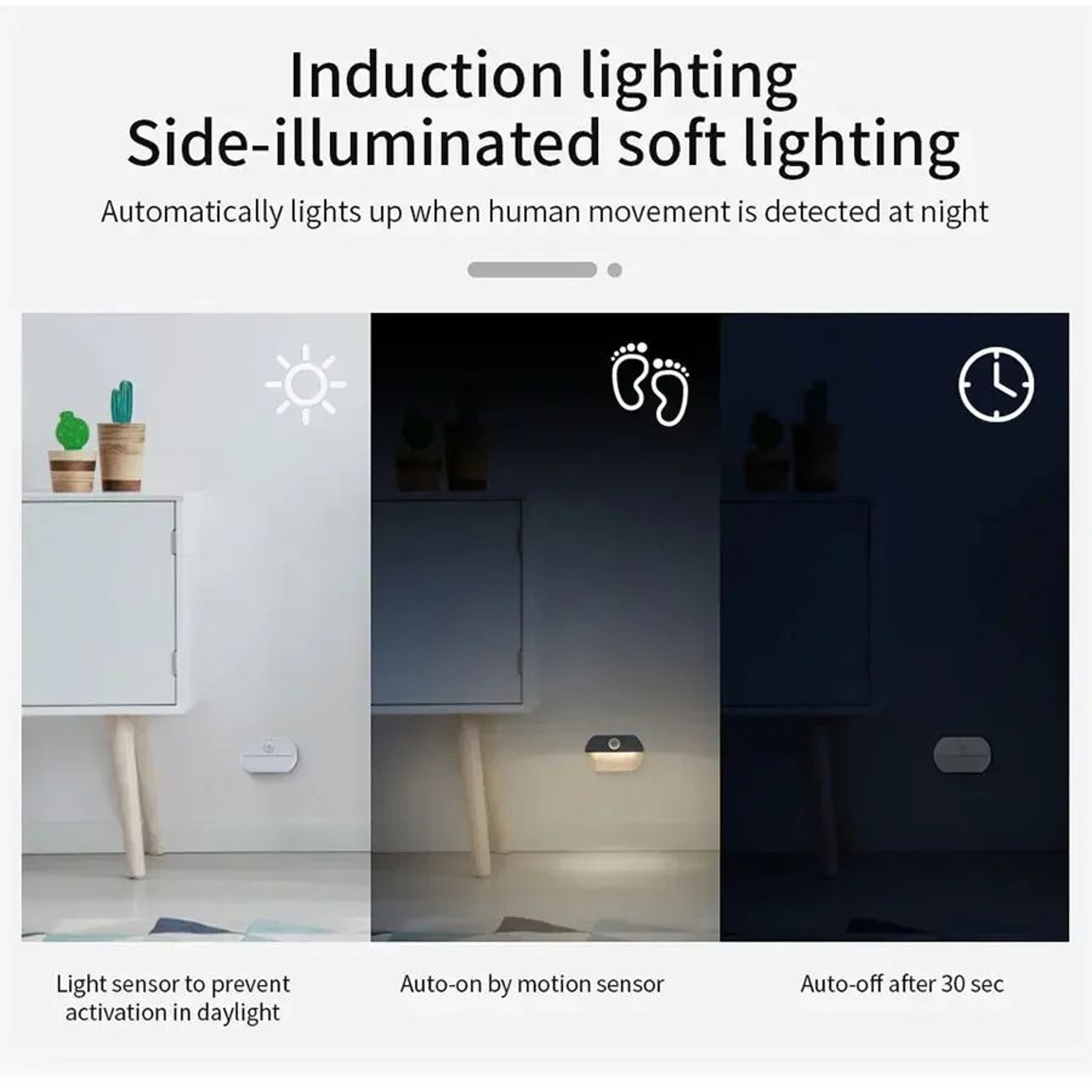 Wireless USB Rechargeable Motion Sensor Night Light 3