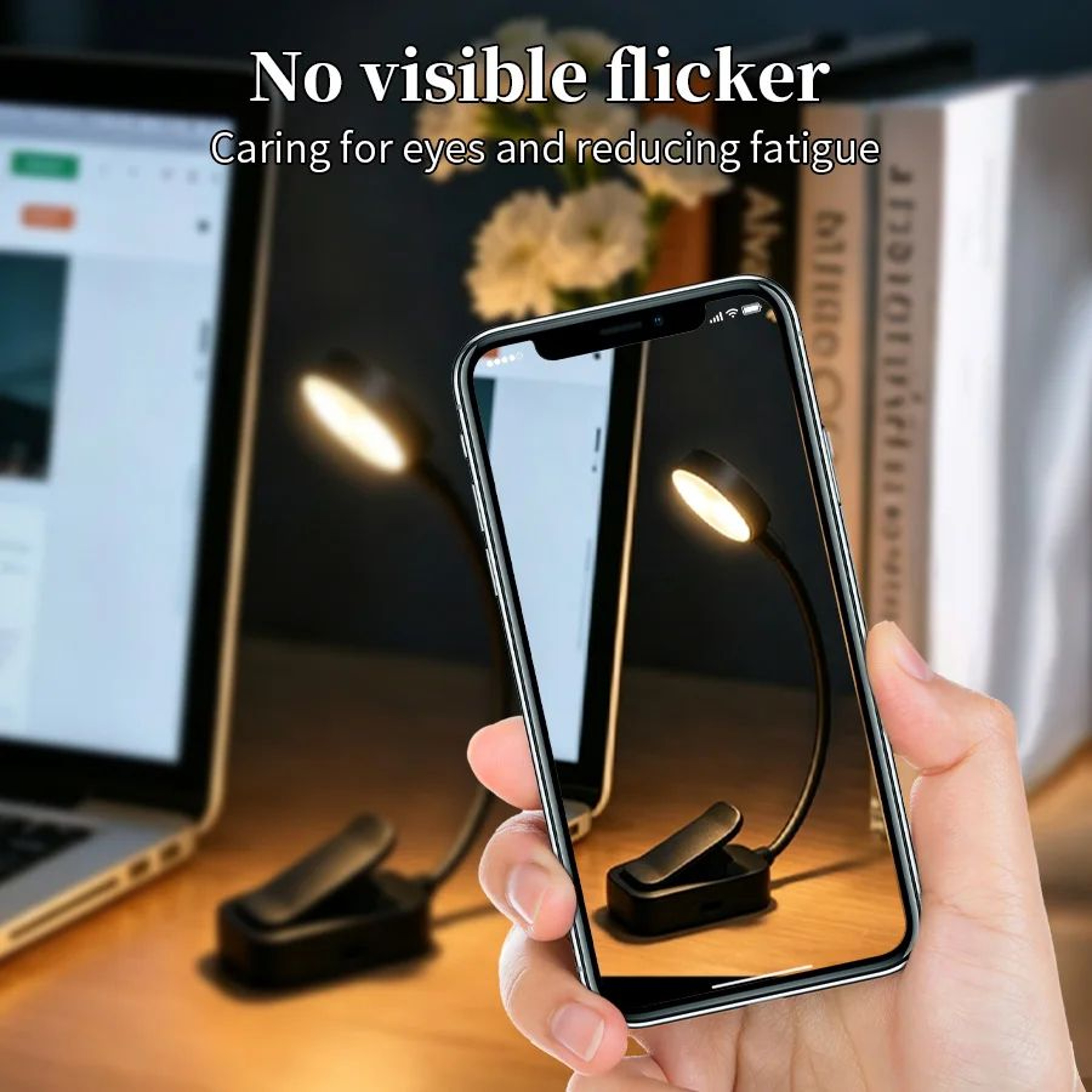 Rechargeable 3 Mode LED Clip On Reading Lamp 6