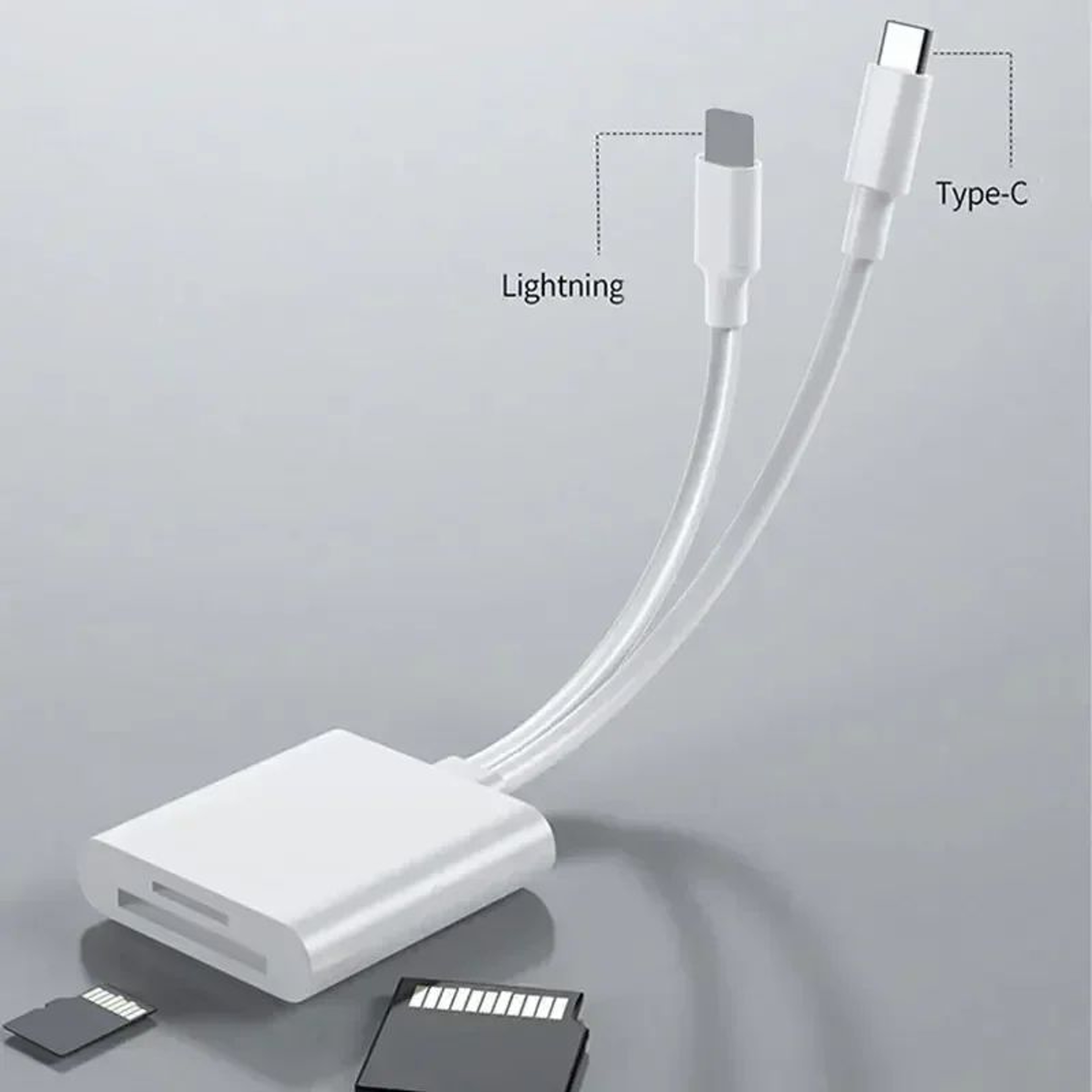 2 In 1 Type C And IOS SD TF Memory Card Reader 5