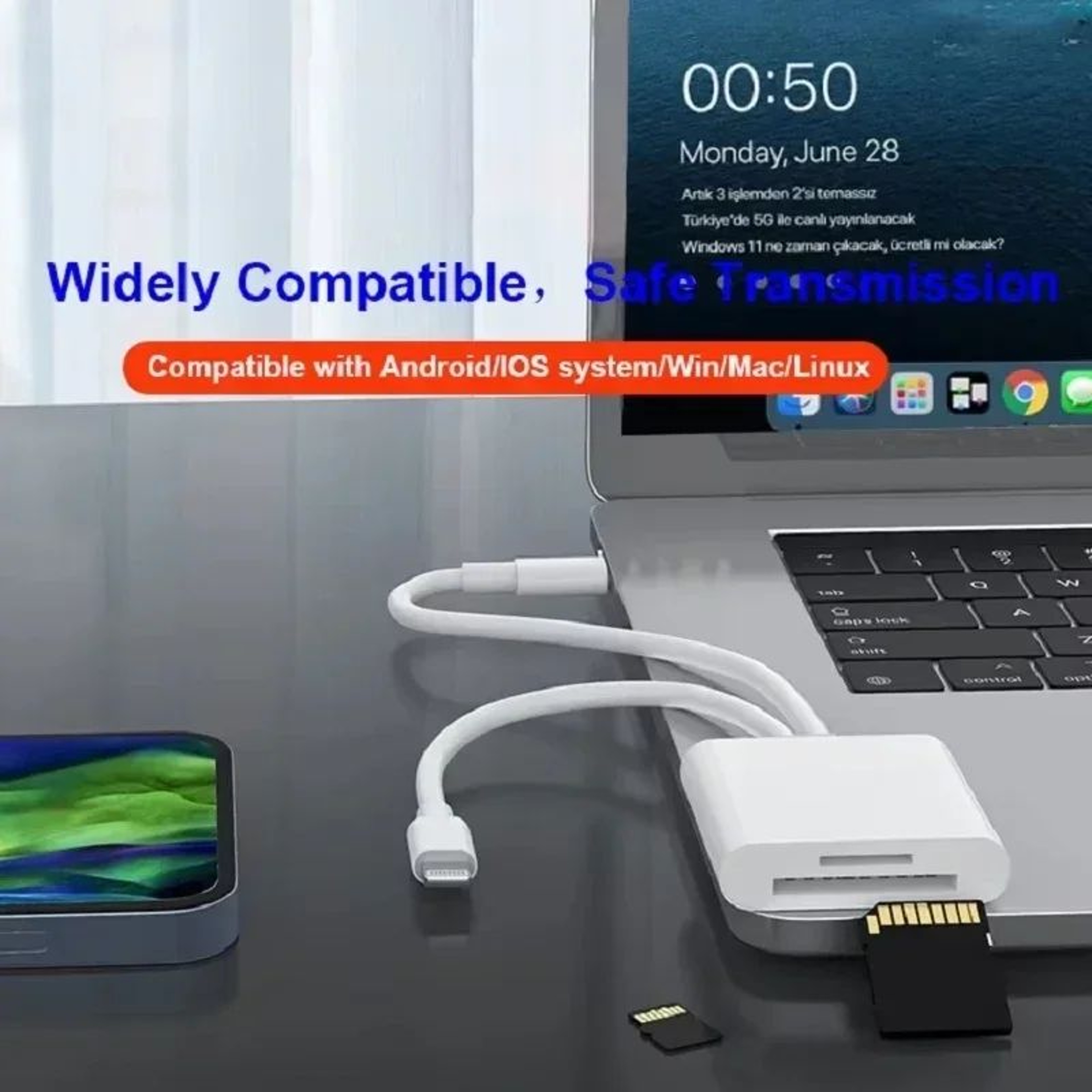 2 In 1 Type C And IOS SD TF Memory Card Reader 4