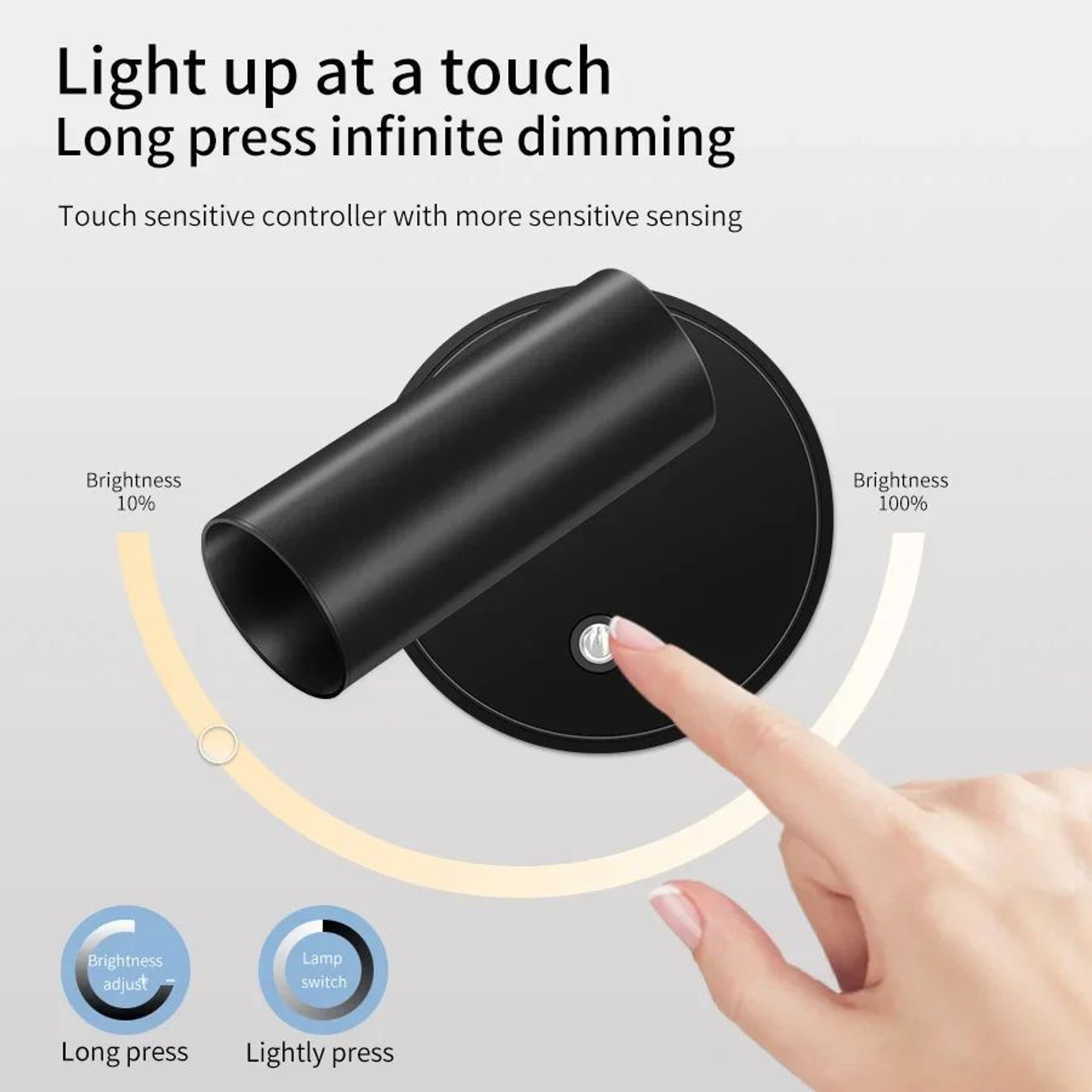 Rechargeable Magnetic LED Wall Light With Touch Dimming 1