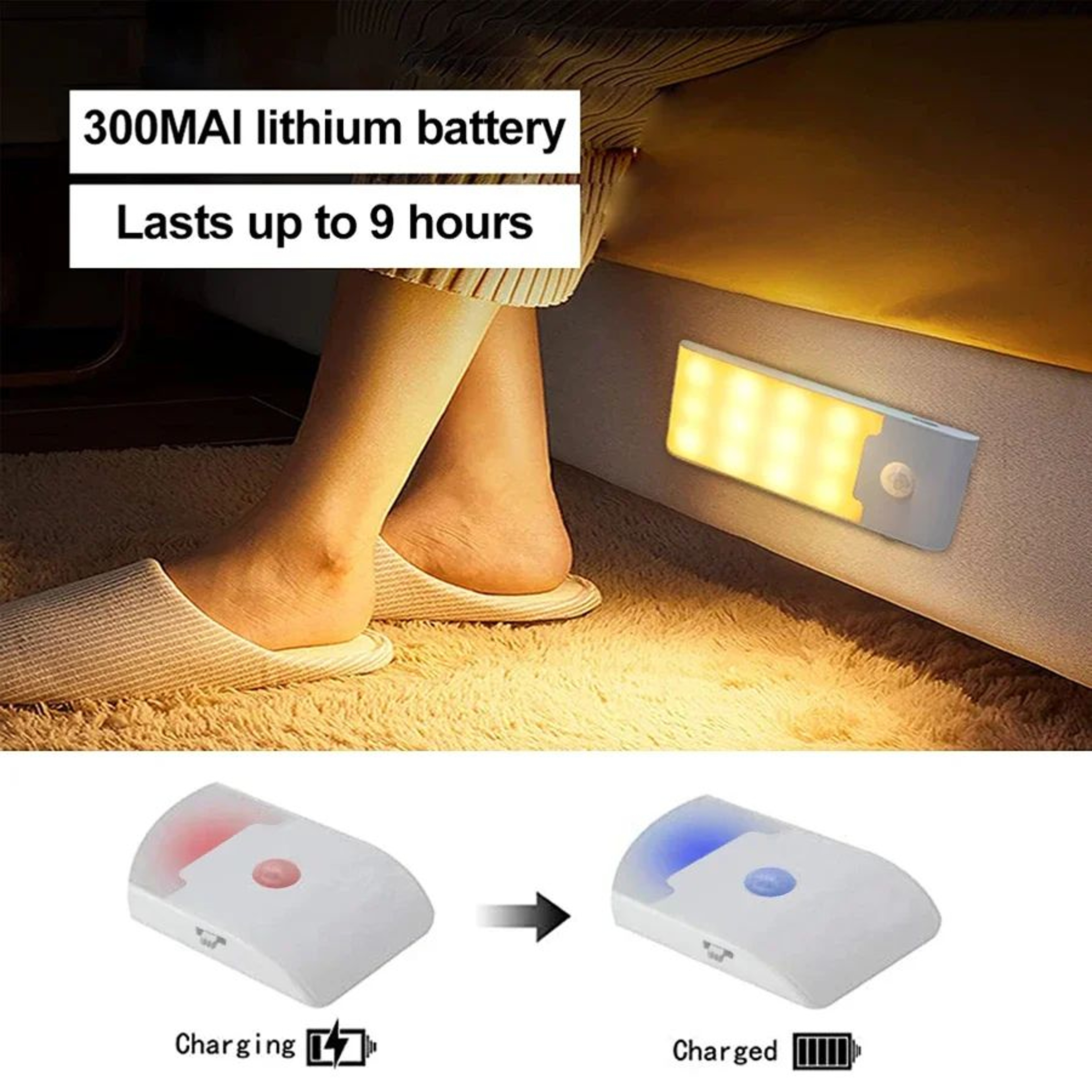12 LED Rechargeable Magnetic Motion Sensor Cabinet Light 4