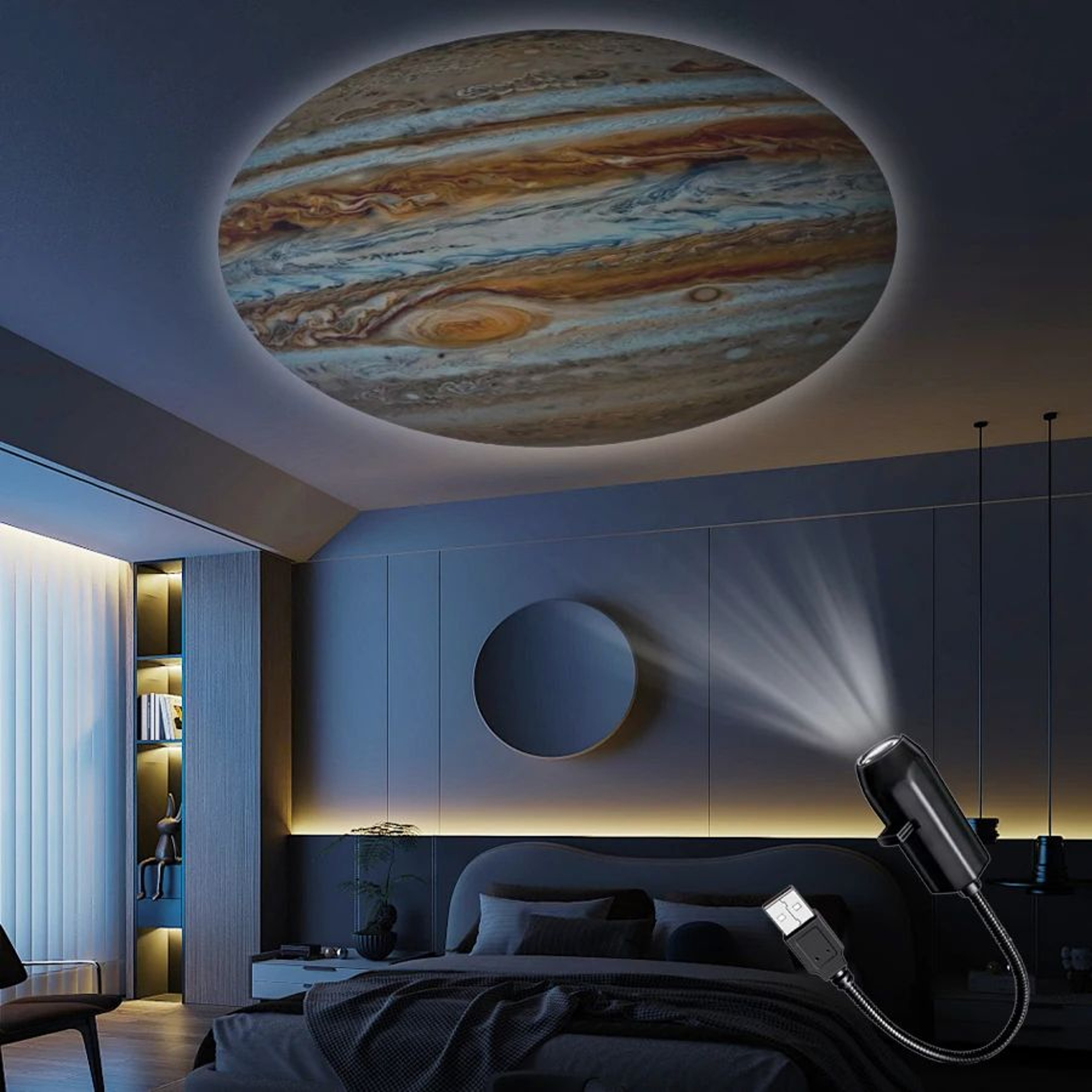 360 Degree USB Planet Starry Sky Projector Light 1