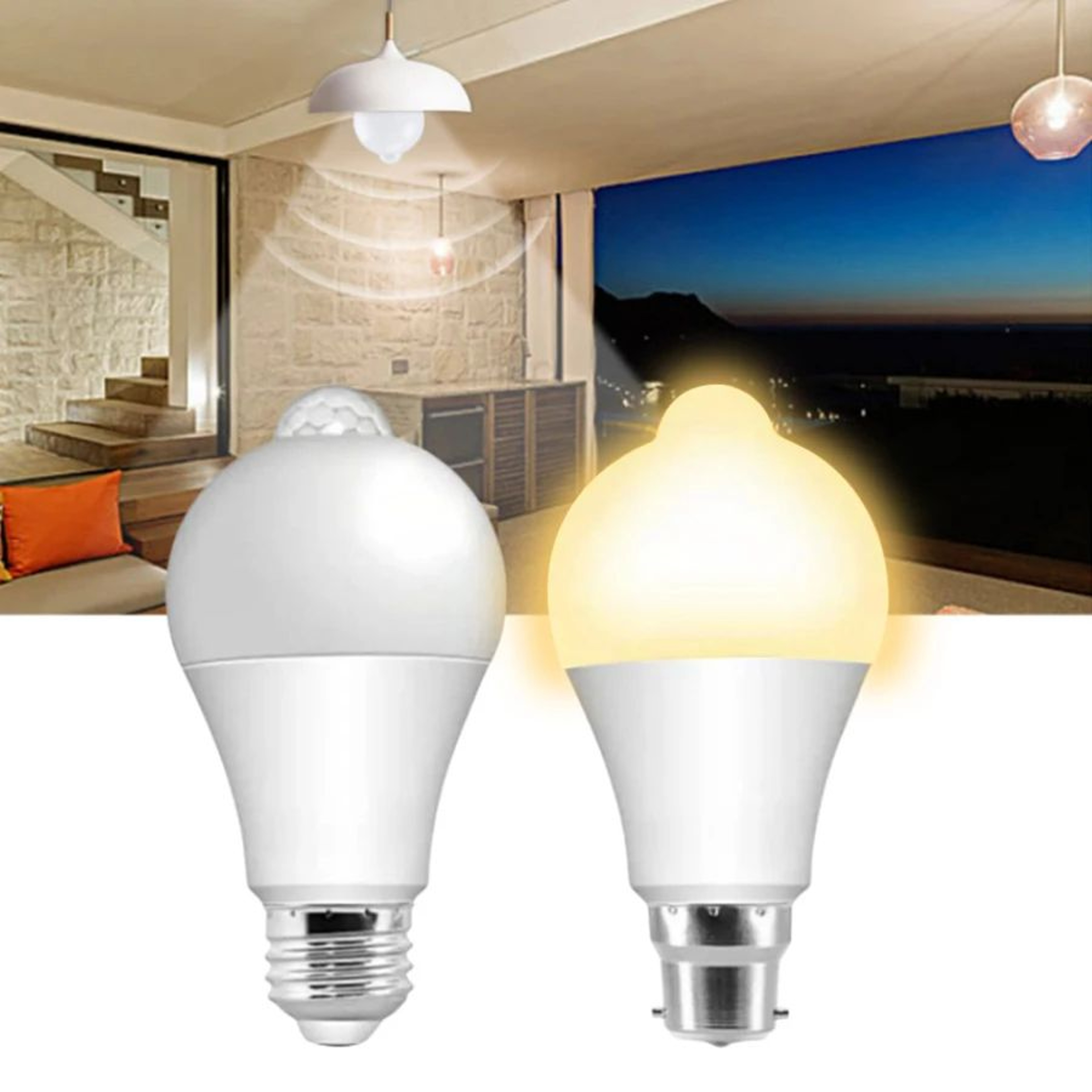 PIR Motion Sensor LED Light Bulb 12W 18W 0