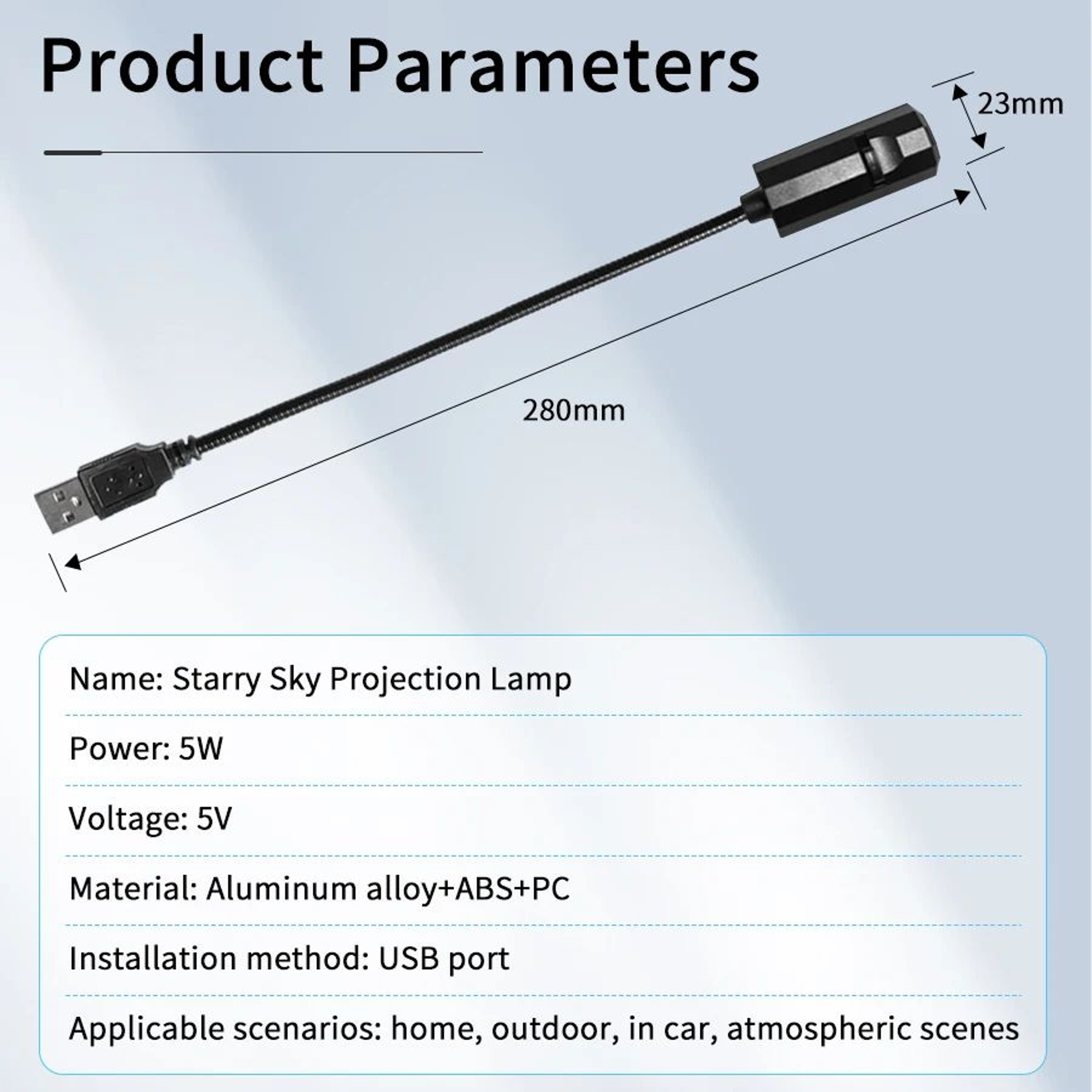 USB Christmas LED Projection Light With Interchangeable Patterns 5