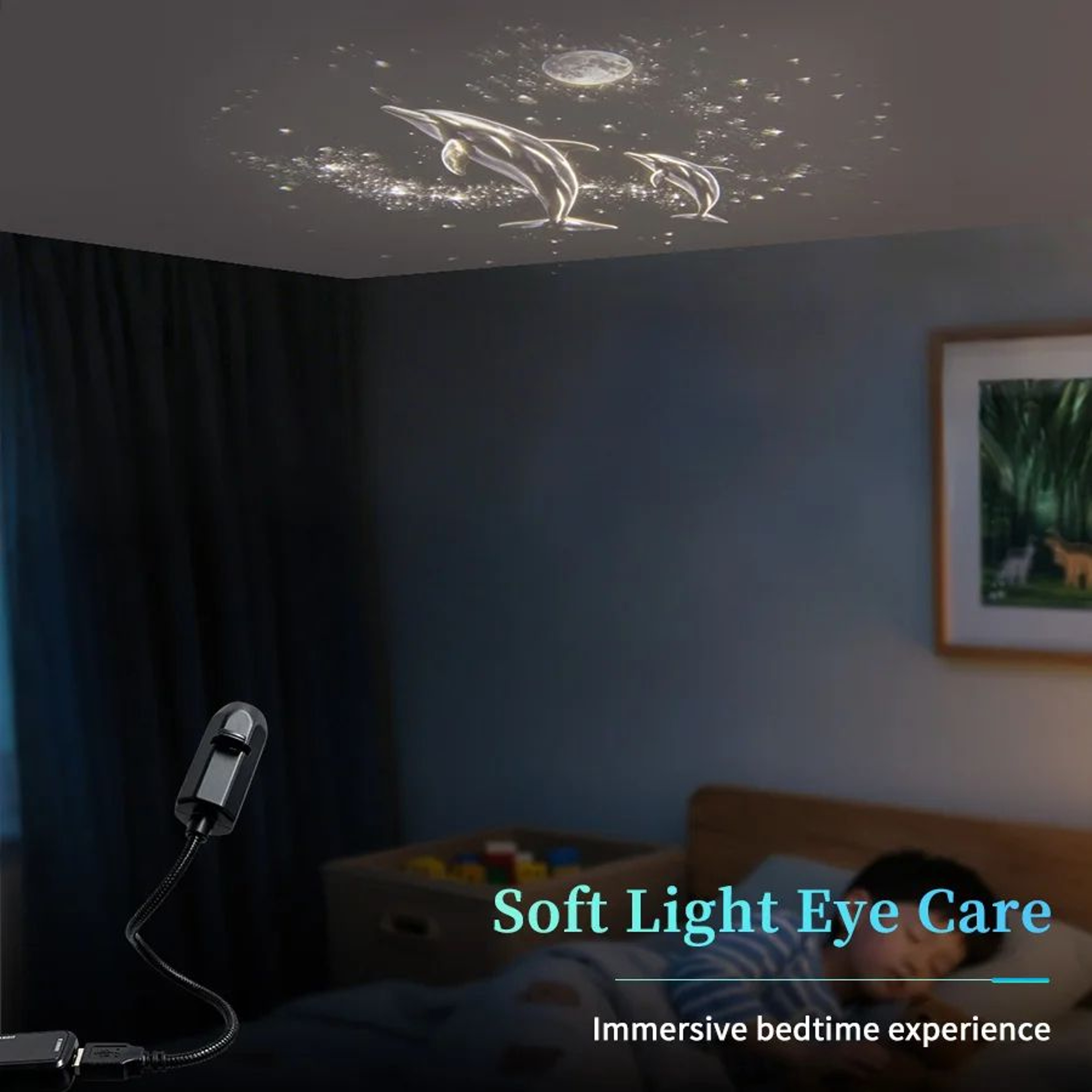 USB Galaxy Planet Projector Night Light With 360 Degree Adjustable Gooseneck 3