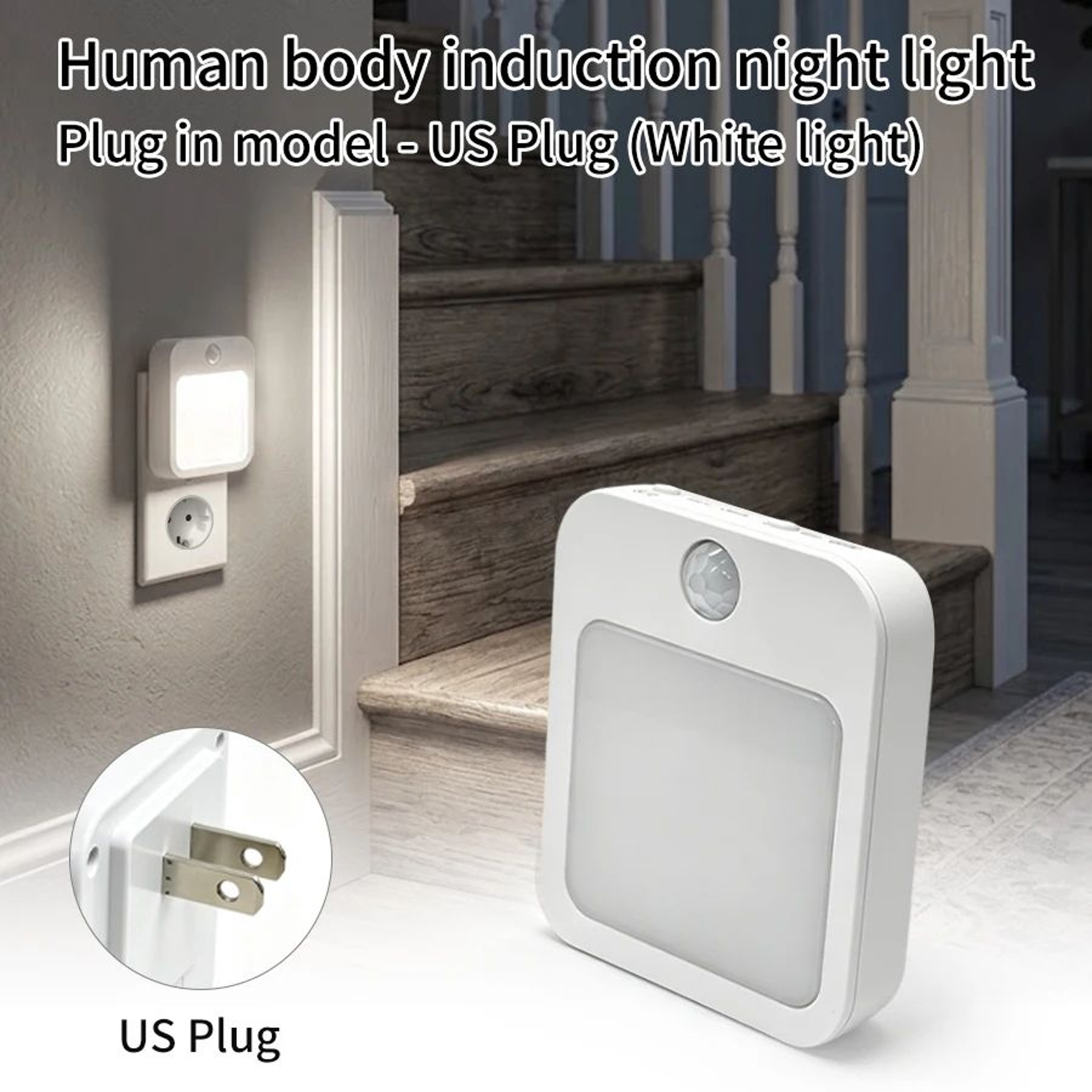 Motion Sensor LED Plug In Night Light With 5 Brightness Levels 9