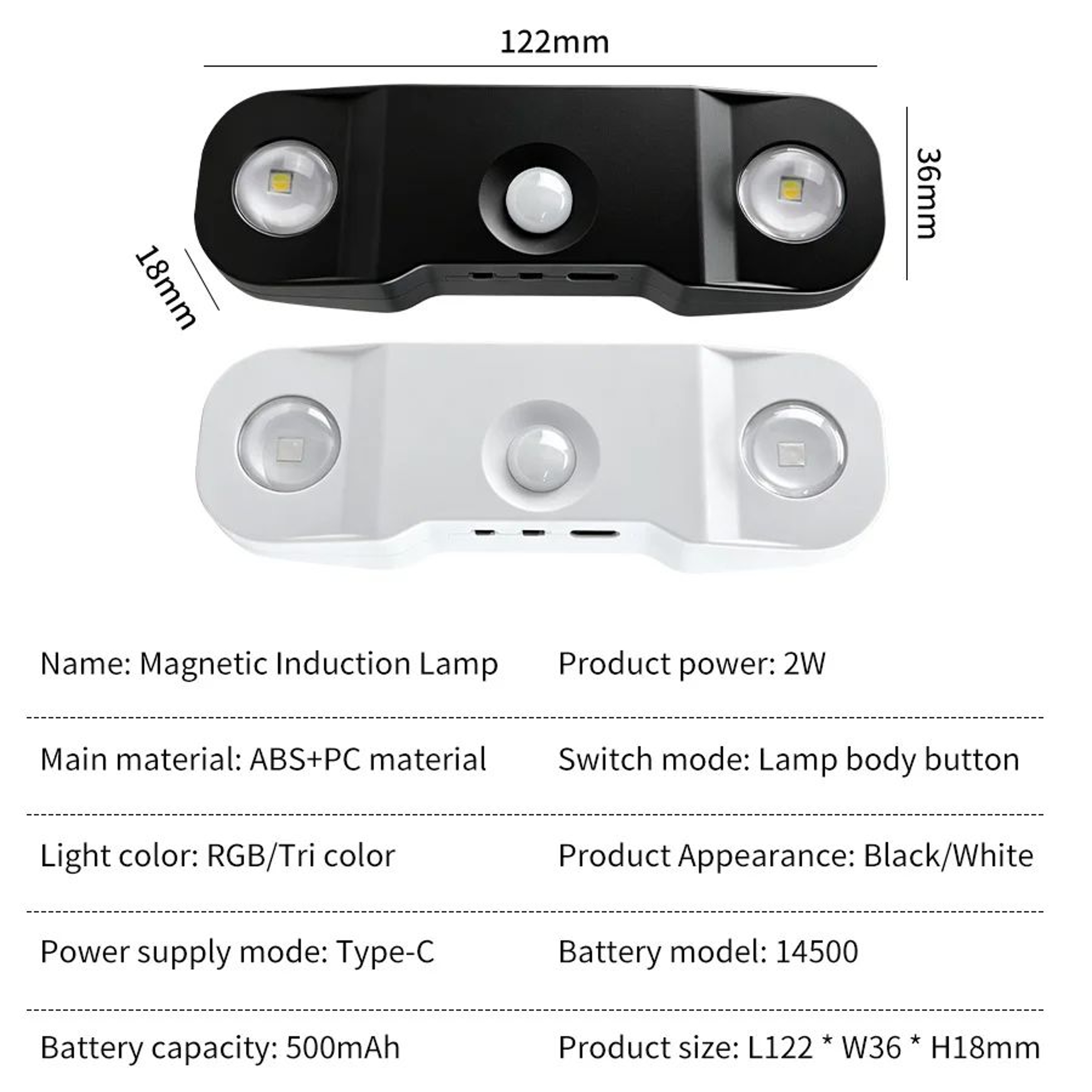 Rechargeable Magnetic Motion Sensor LED Wall Light 1