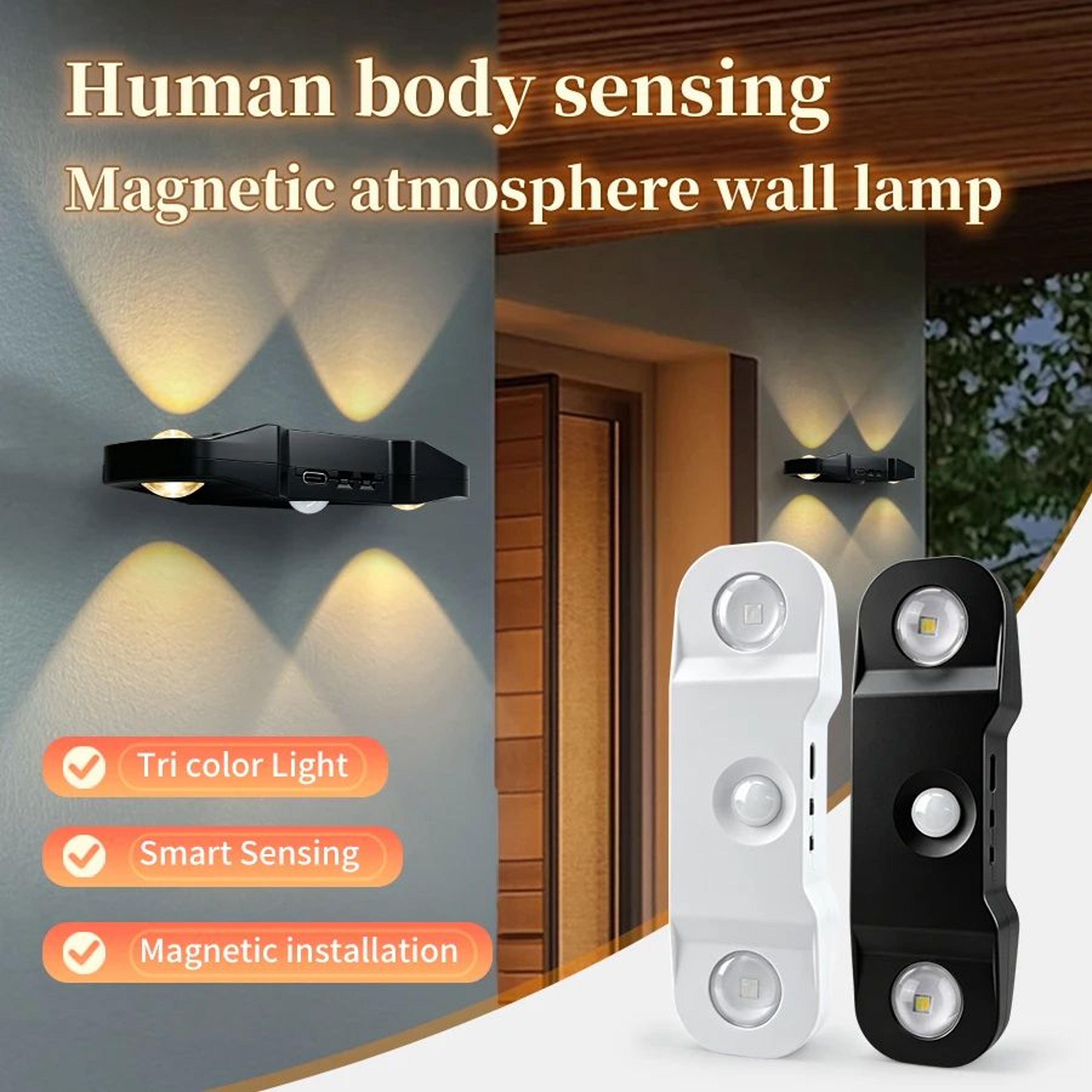 Rechargeable Magnetic Motion Sensor LED Wall Light 0