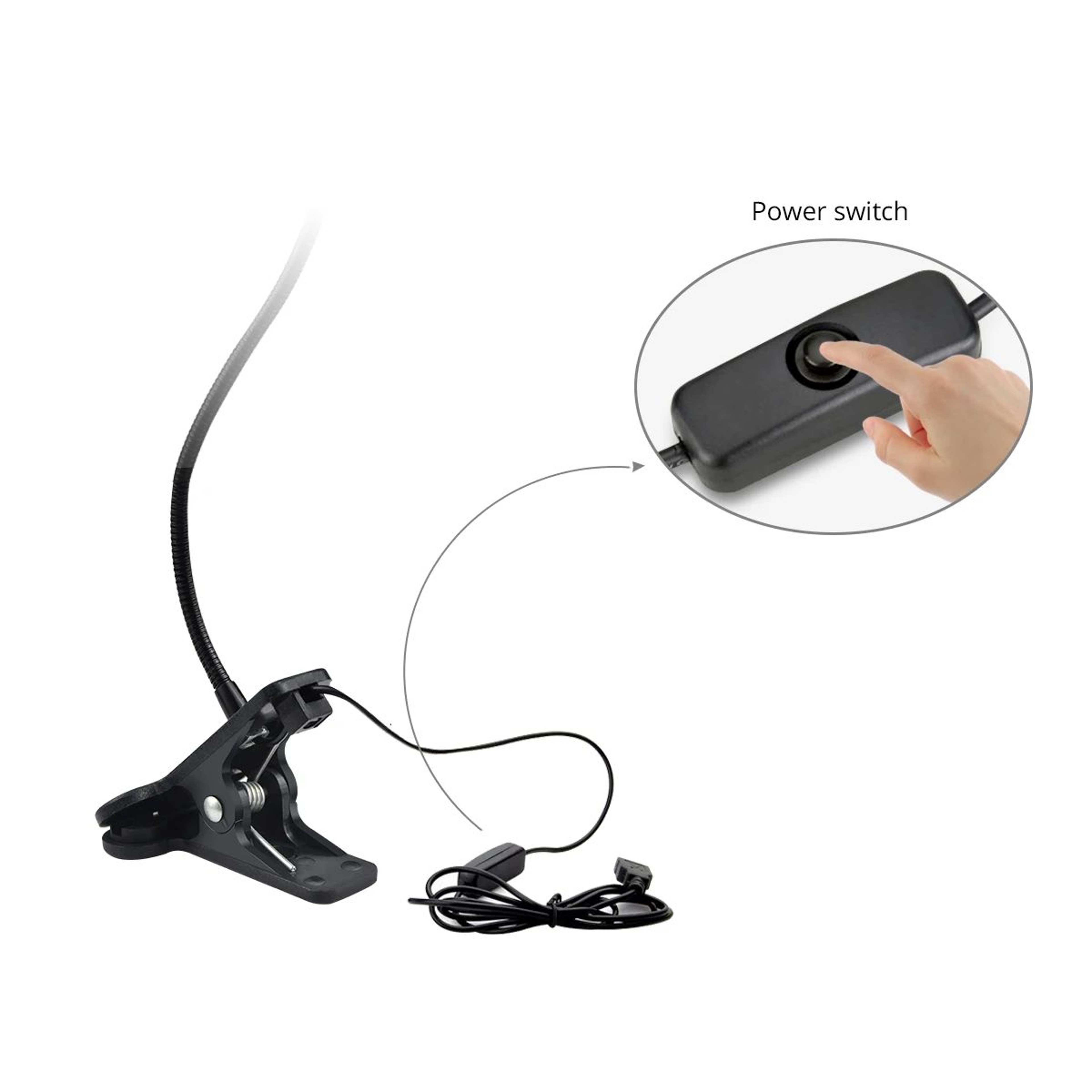 USB Flexible LED Clip On Reading Lamp 3