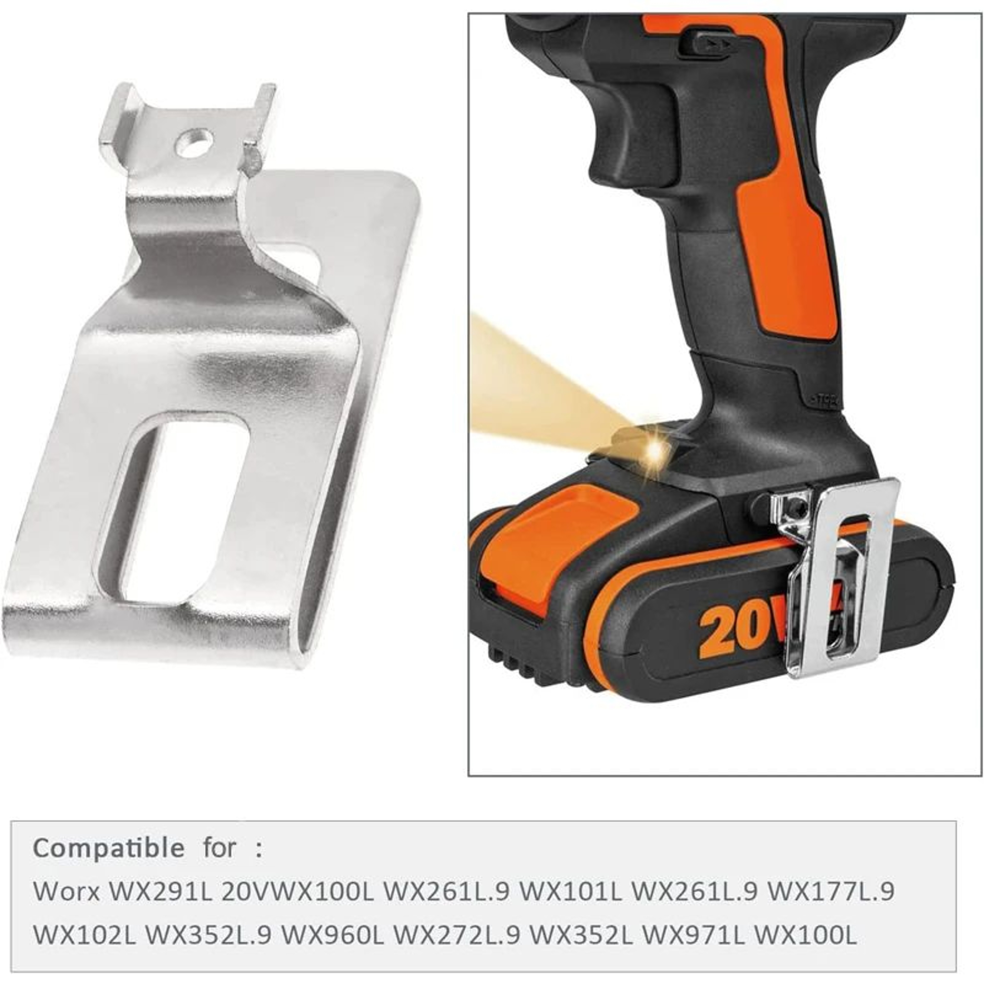 Power Tool Belt Clip Hook With Mounting Screw 3