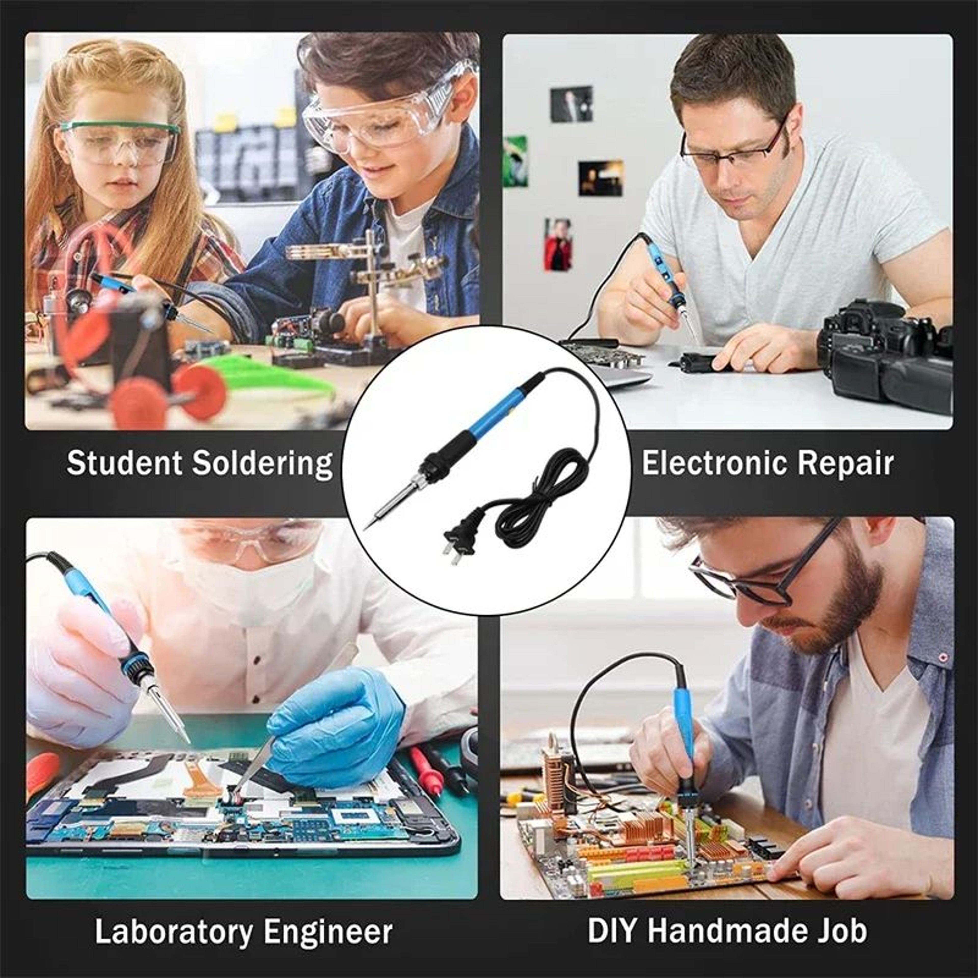60W Adjustable Temperature Soldering Iron For Electronics Repair 1
