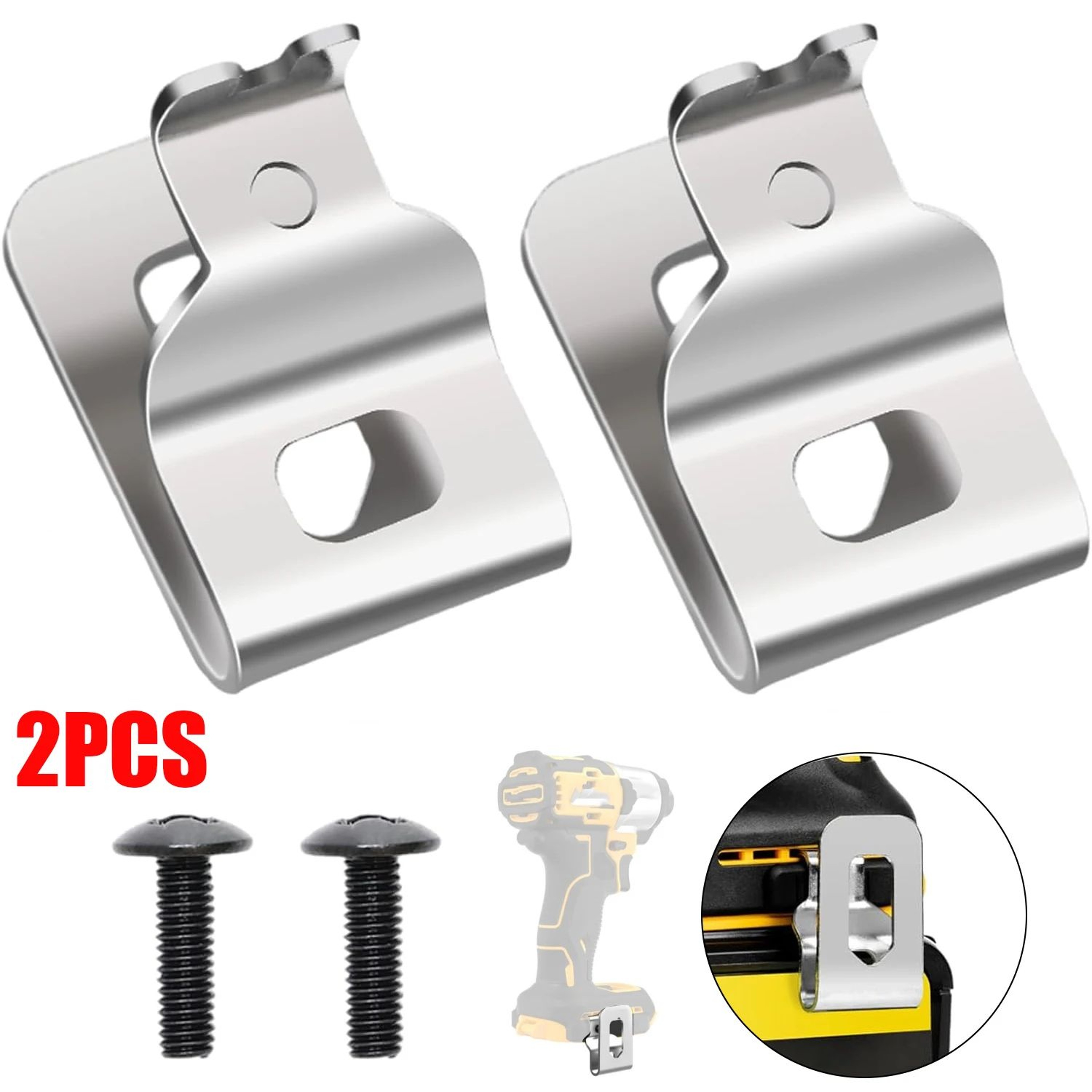 2 Pack Cordless Drill Belt Clip Hooks For Easy Tool Access 0