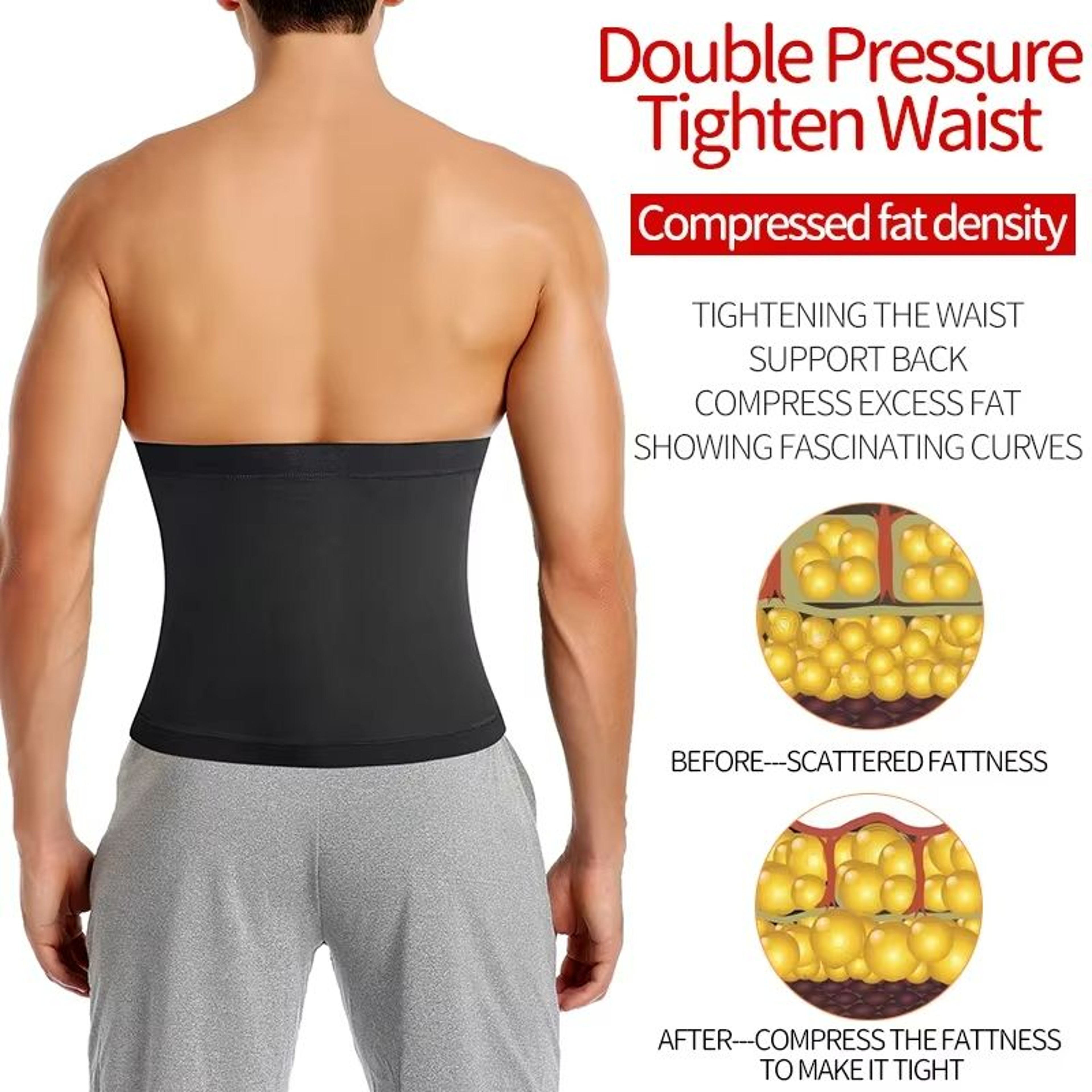 Mens Premium Sauna Body Shaper  Waist Trainer Belt Sweat Trimmer For Fitness  Abdomen Reduce 3