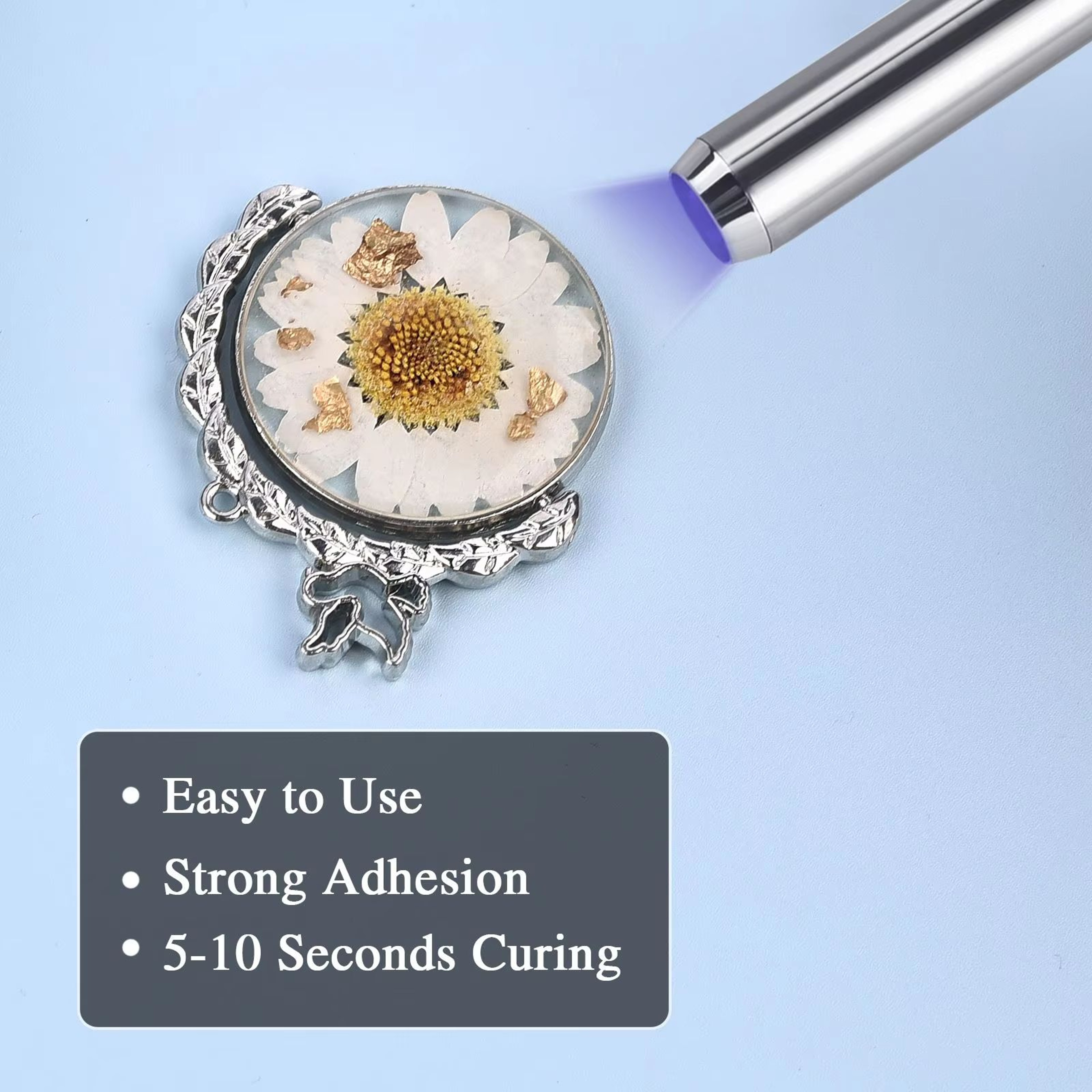 25g UV Resin Glue Kit With Light  QuickDrying Bonding  Welding Resin For Glass Metal Wood DIY Craft 5