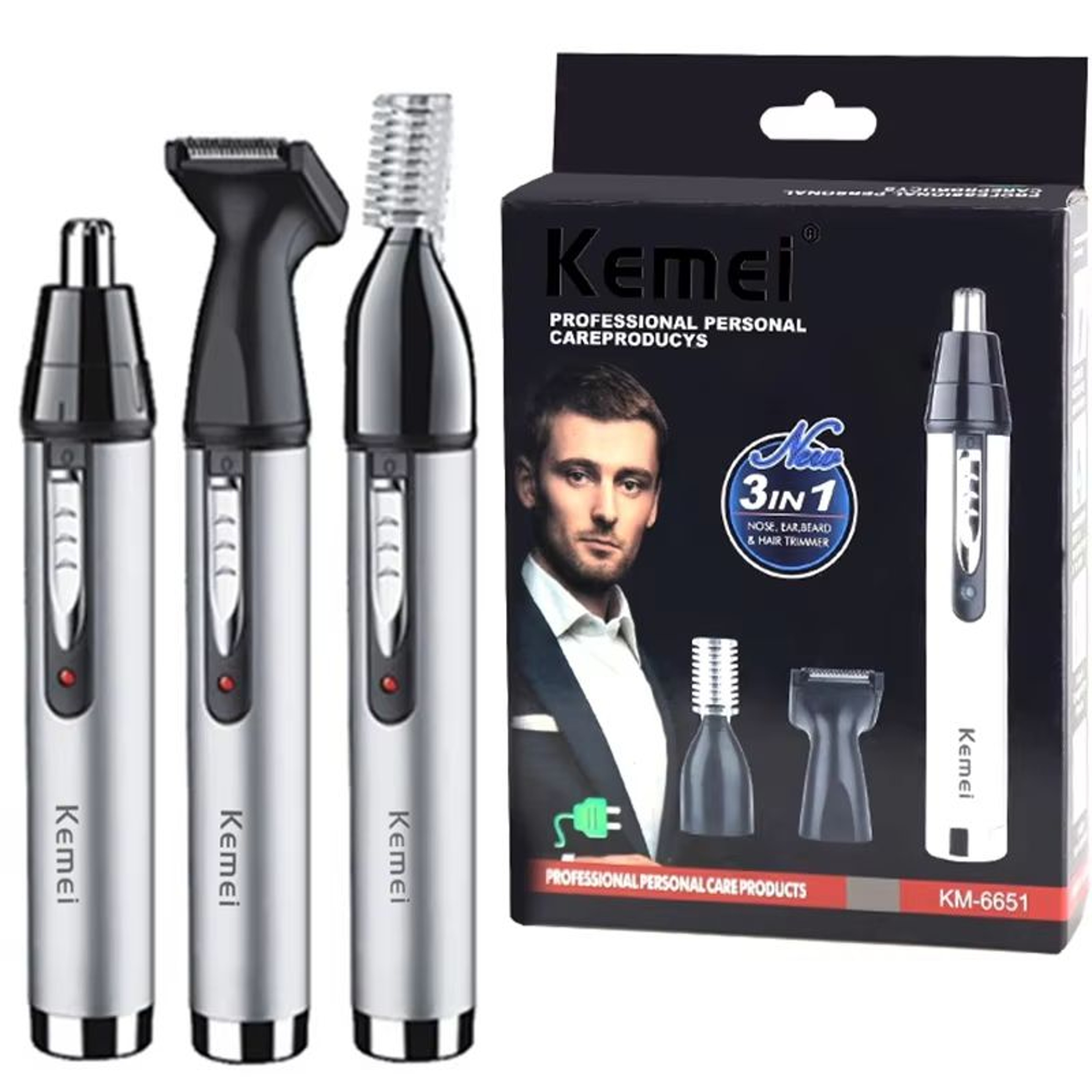 Rechargeable Nose And Ear Hair Trimmer For Men  AllinOne Electric Grooming Kit For Beard Eyebrows A 6